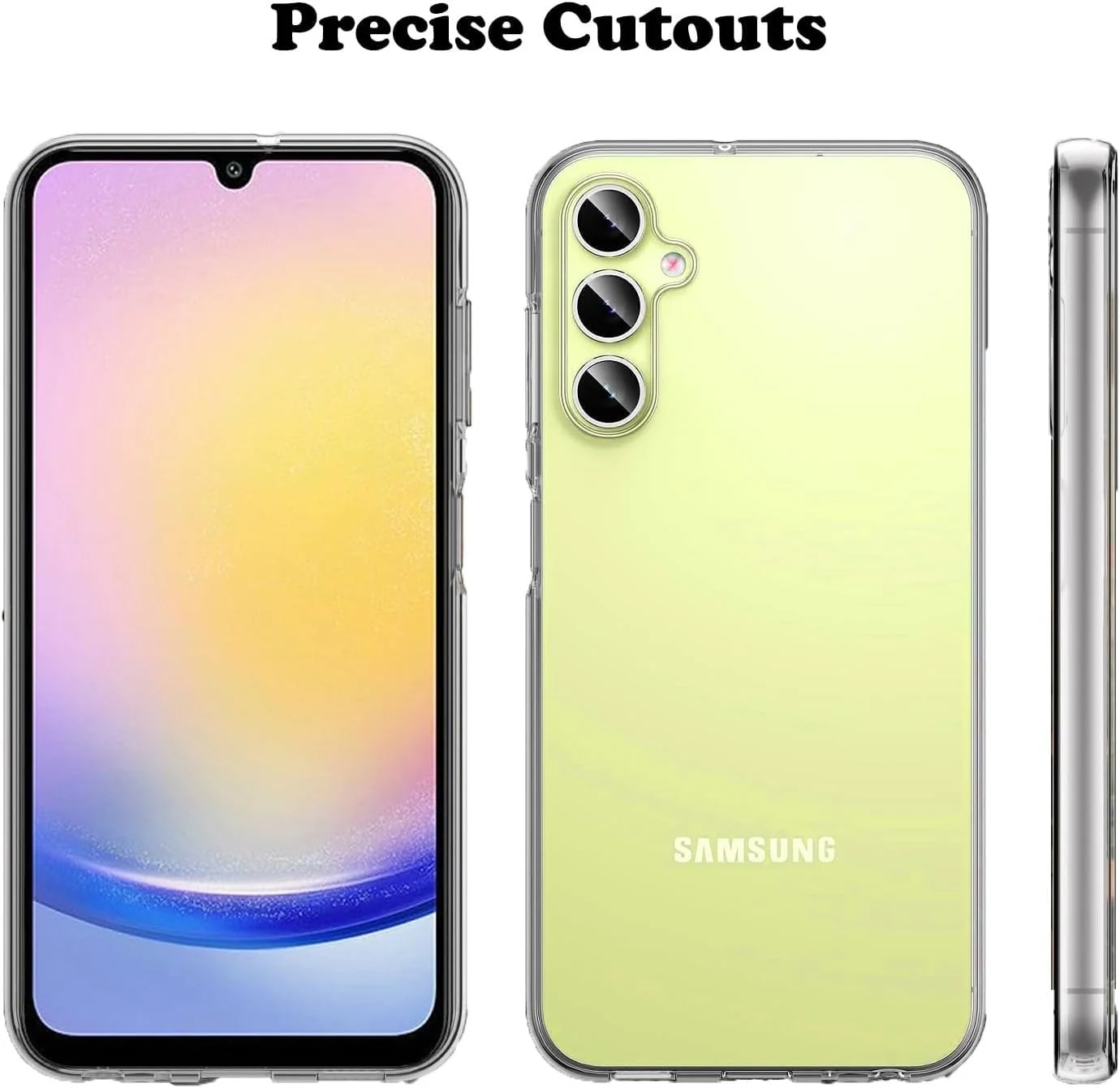 DL3 Mobilak Case Compatible with Samsung Galaxy A25 5G Case Crystal Soft TPU Gel Case Flexible Silicone Anti-Scratch TPU Cover - Clear