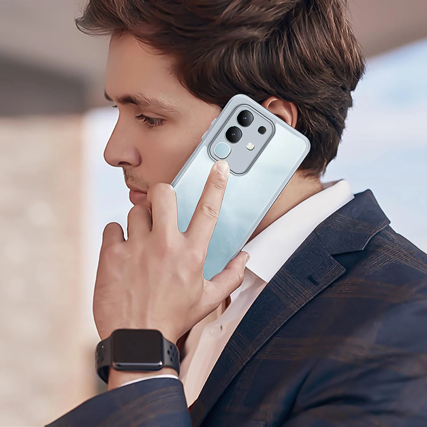 DL3 Mobilak Compatible with Xiaomi Redmi Note 14 4G (Not 5G) Case Transparent, Military-Grade Shockproof Anti-Yellowing, Slim Protective Phone Case Full Bumper Cover With Camera Protective - Gray