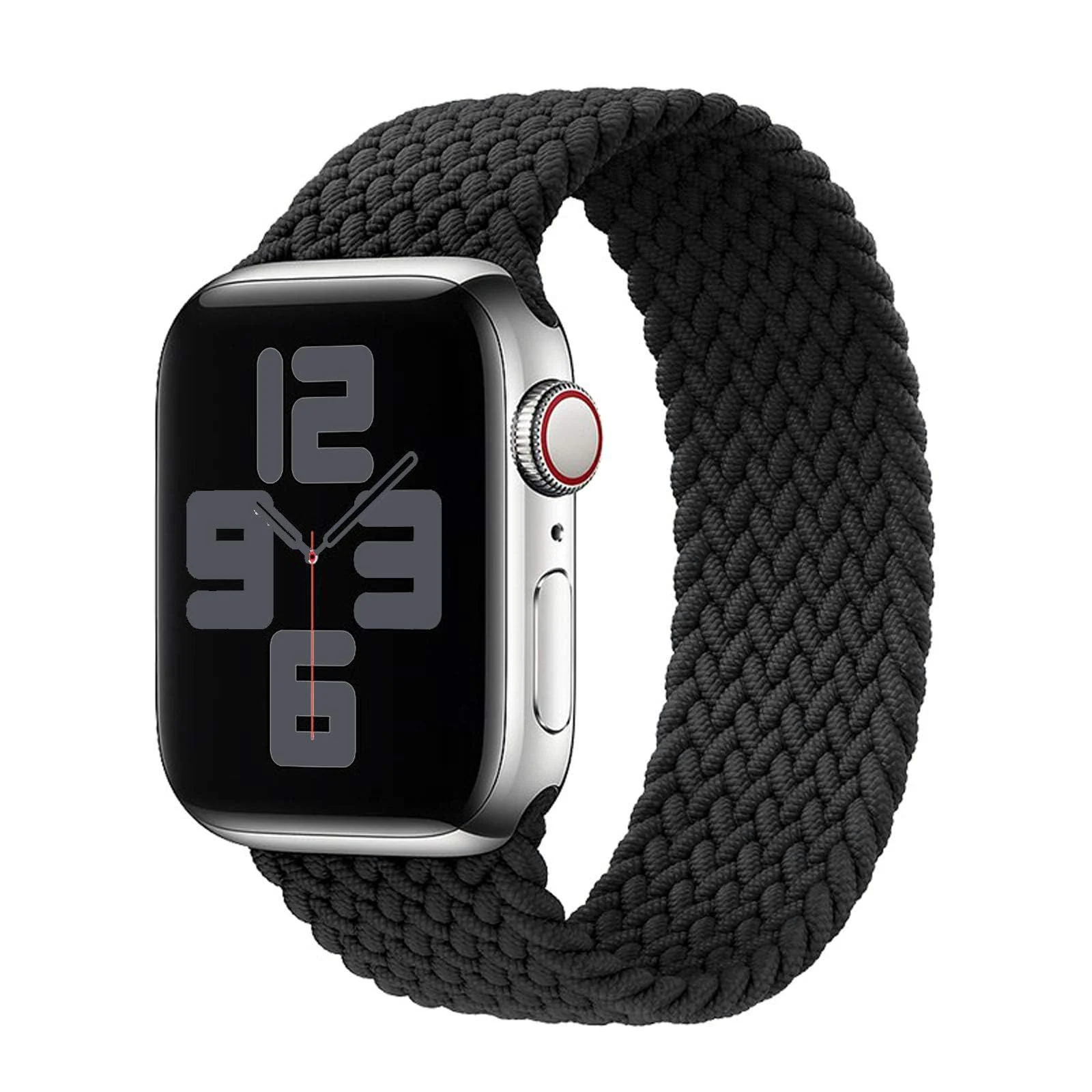 DL3 Mobilak Braided Solo Loop Band For Apple Watch Band 49mm 45mm 44mm 42mm, Replacement Wristband Nylon Strap for iWatch Series SE 9/8/7/6/5/4/3/2/1/Ultra/Ultra 2 (, Small) - Black