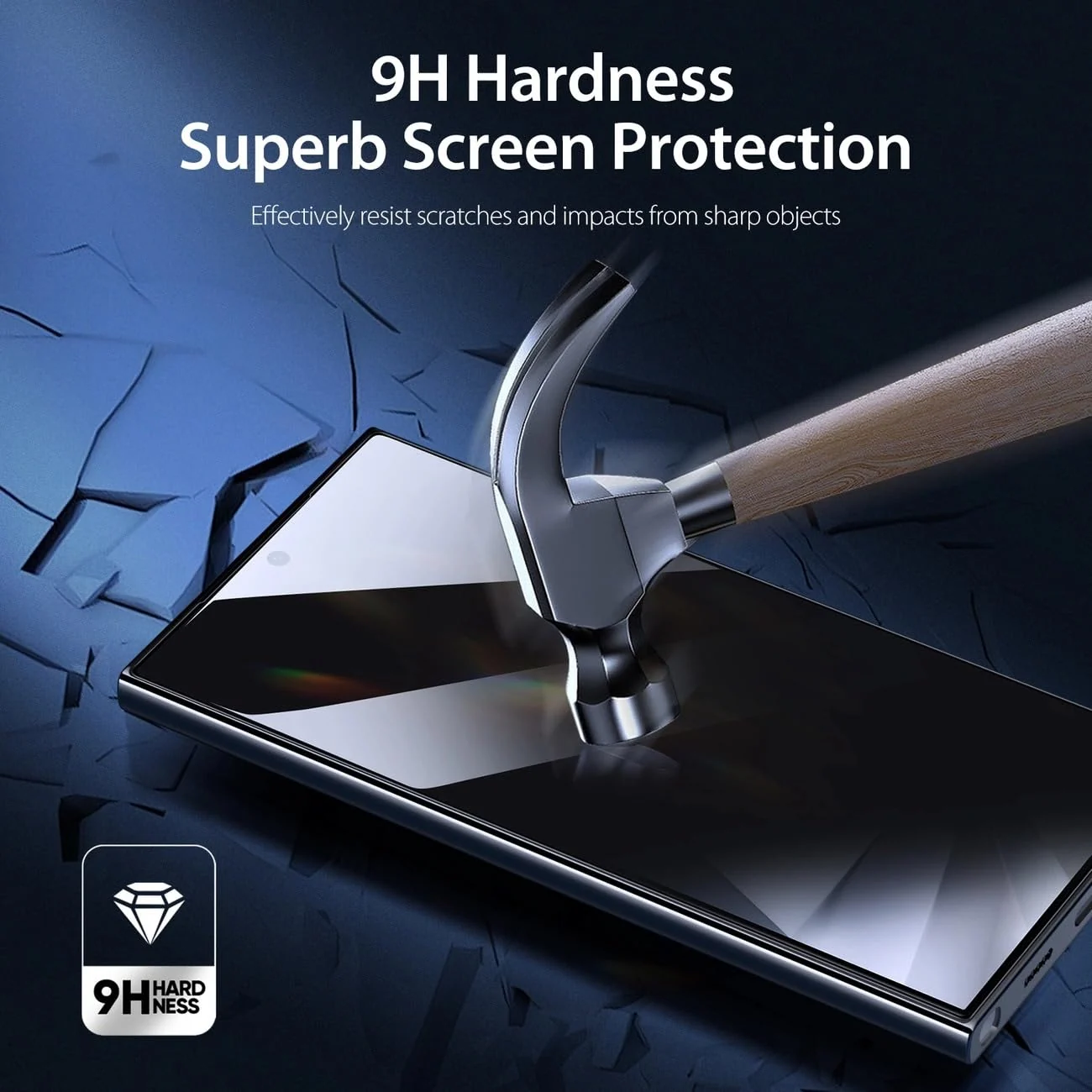 DL3 Mobilak Privacy Screen for Samsung Galaxy S24 Ultra 5G for Tempered Glass, Screen Protector 9H Hardness Anti Spy Tempered Glass Anti-Scratch Privacy Screen Protector Full Coverage Film - Clear