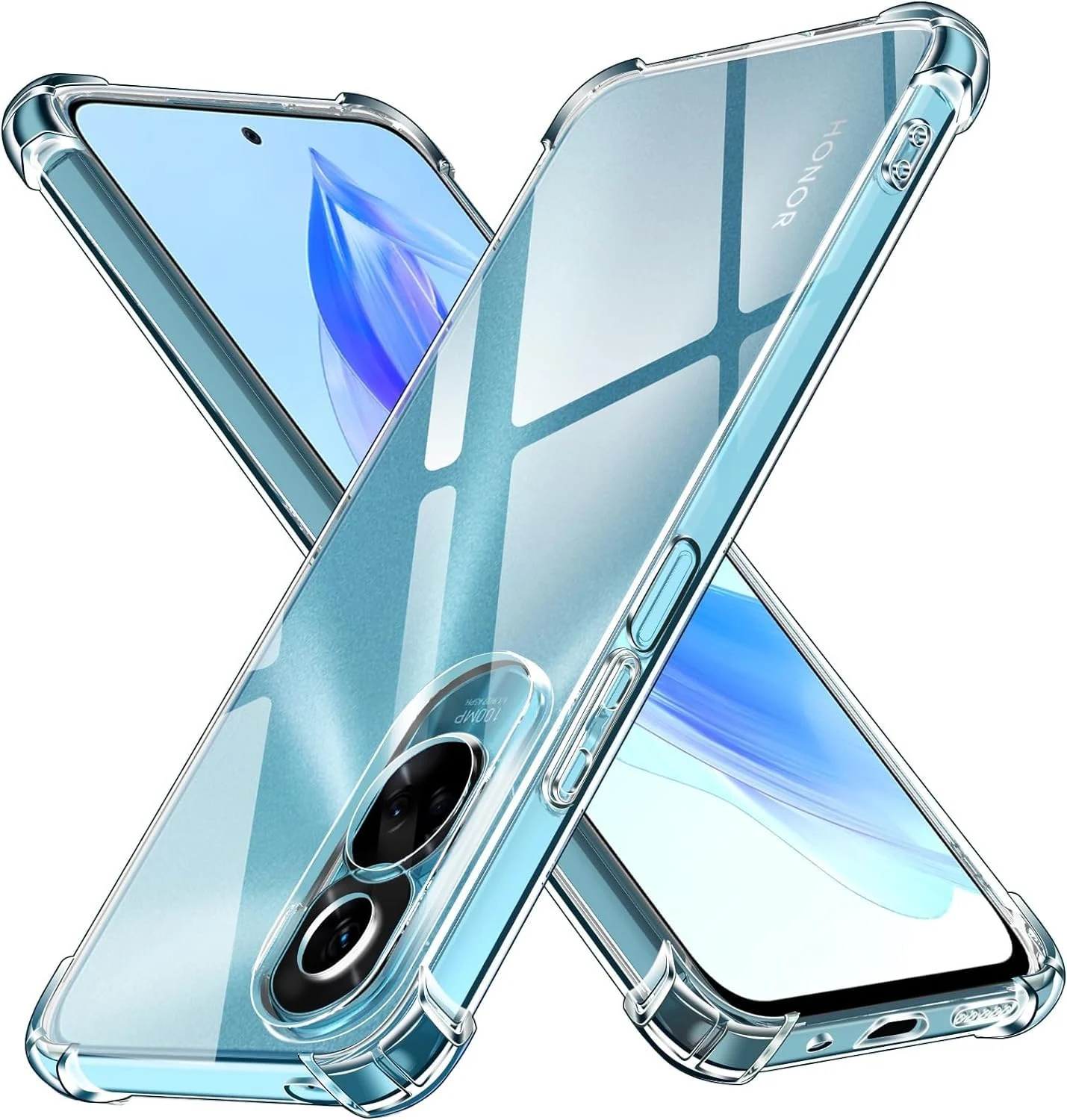 DL3 Mobilak Clear TPU Protective Case for Honor 90 Lite 5G with Camera Protection and Shockproof Design - Clear