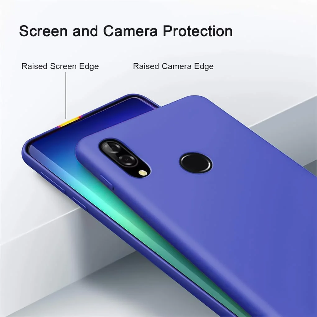 DL3 Mobilak Silicone Protective Case for Huawei nova 3i, Shock-absorbing protection, Scratch-resistant surface, Soft microfiber lining - Light Blue