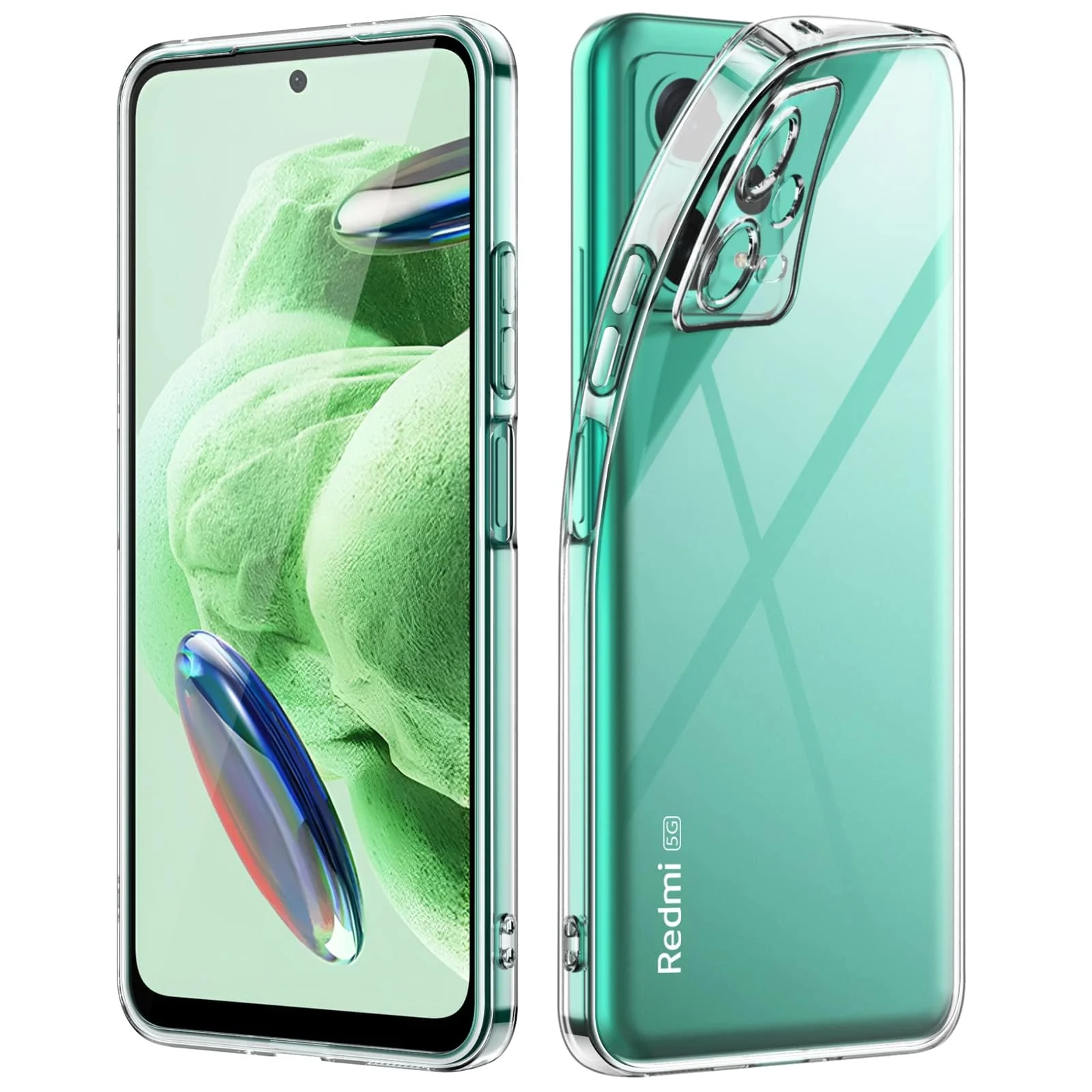 DL3 Mobilak Case Compatible with Xiaomi Redmi Note 12 5G / Poco X5 5G Case Crystal Soft TPU Gel Case Flexible Silicone Anti-Scratch Camera Protection TPU Cover - Clear