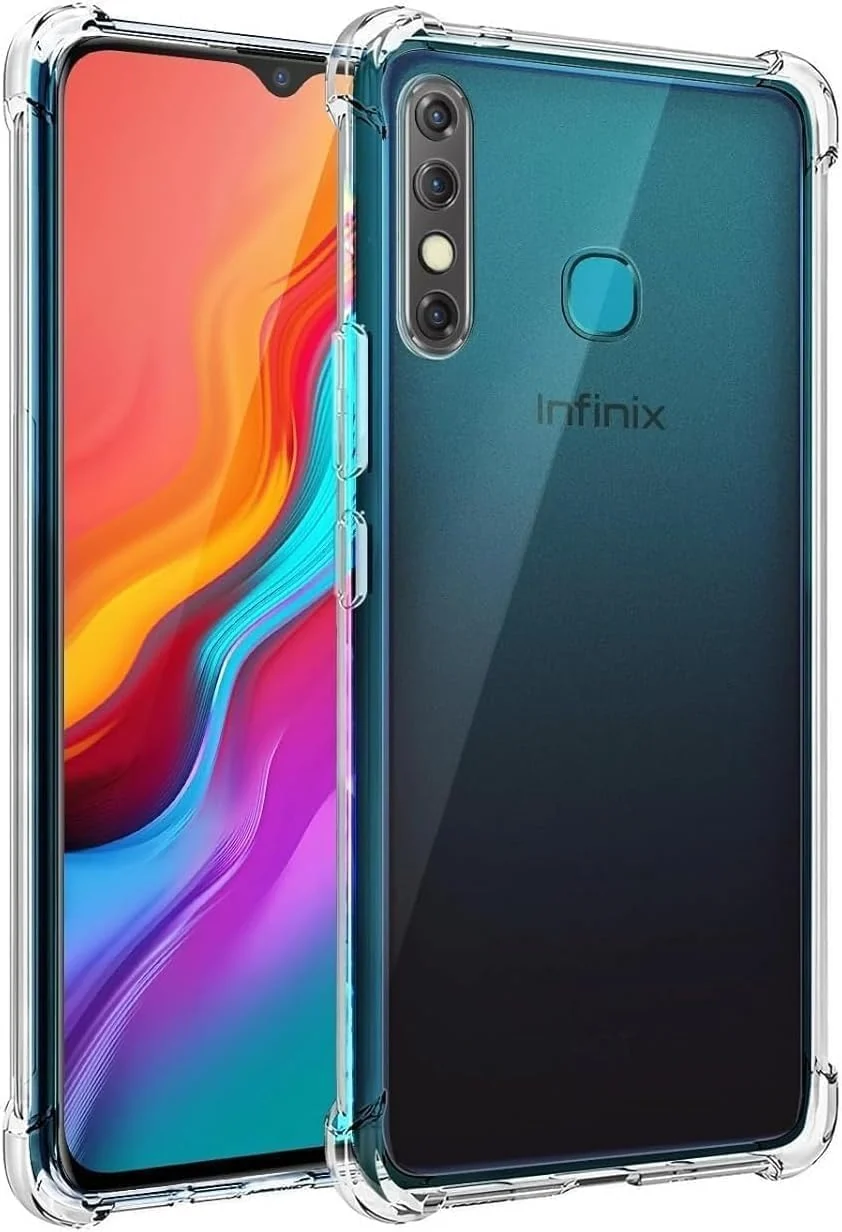 DL3 Mobilak Clear TPU Protective Case for Infinix Hot 8 - Hot 8 Lite - X650 with Camera Protection and Shockproof Design - Clear