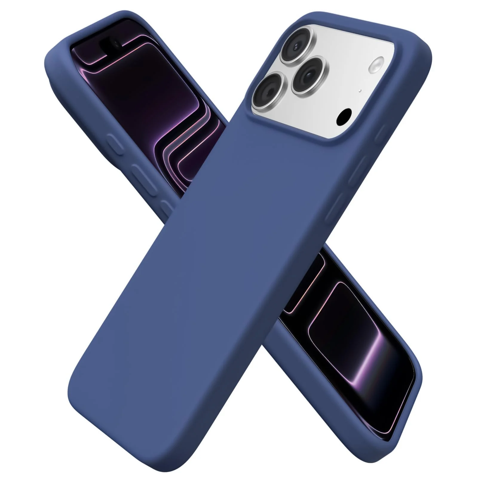 DL3 Mobilak Liquid Silicone Case for iPhone 17 Pro 6.3-Inch, Supports wireless charging, Shock-absorbing protection, Scratch-resistant surface - Blue