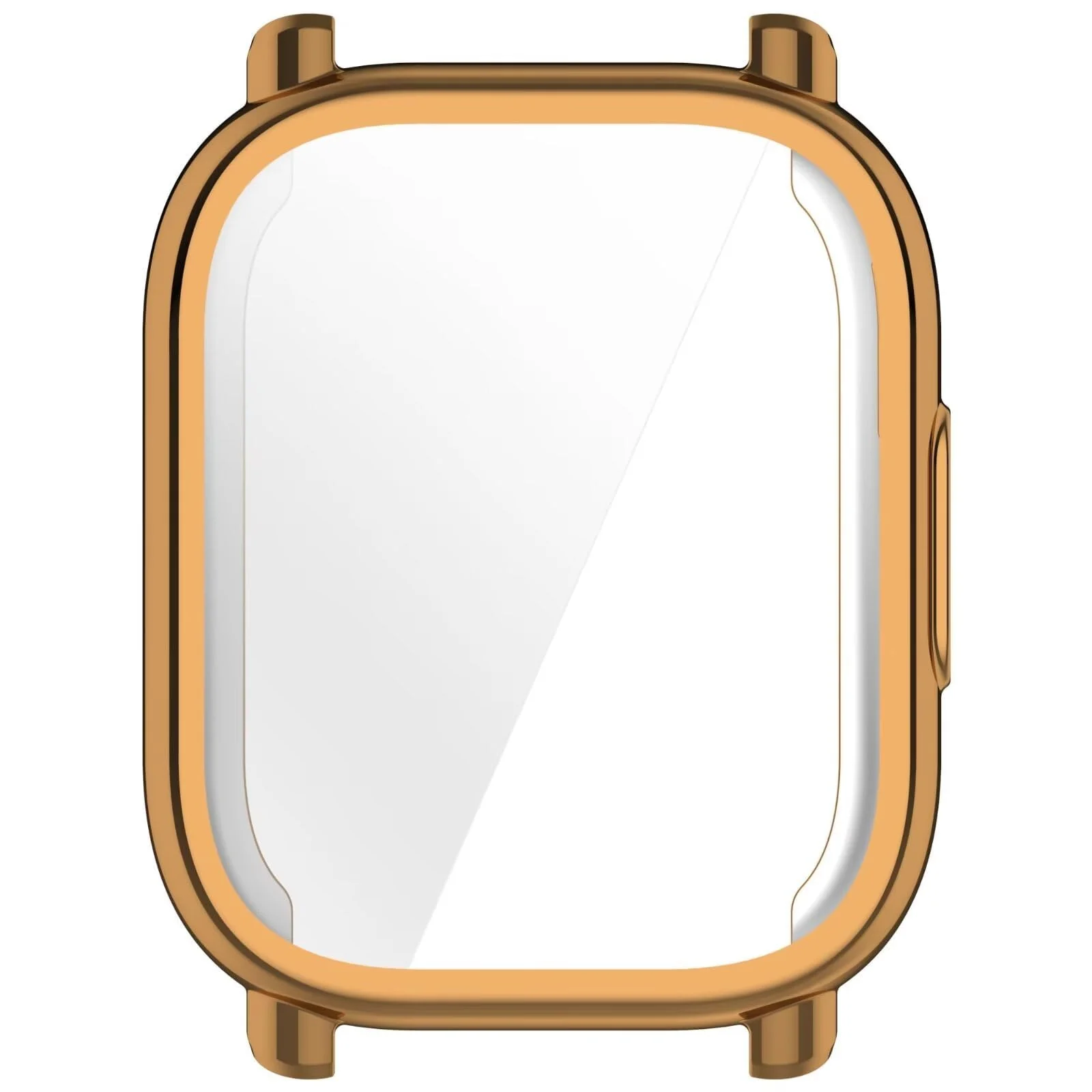DL3 Mobilak Case for Xiaomi Redmi Watch 5 Active, Case with Screen Protector, HD Protection Cover, Soft Silicone Screen Protector Cover for Xiaomi Redmi Watch 5 Active - Rose Gold