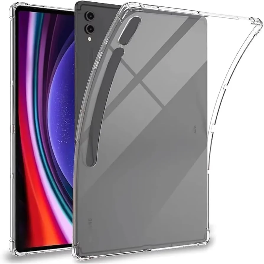 DL3 Mobilak Case For Samsung Galaxy Tab S10 Ultra 2024/ S9 Ultra 2023 Tablet 14.6 Inch Tablet Cover Ultra Thin Silicone Shockproof Back Shell HD TPU Protective Cover - Clear