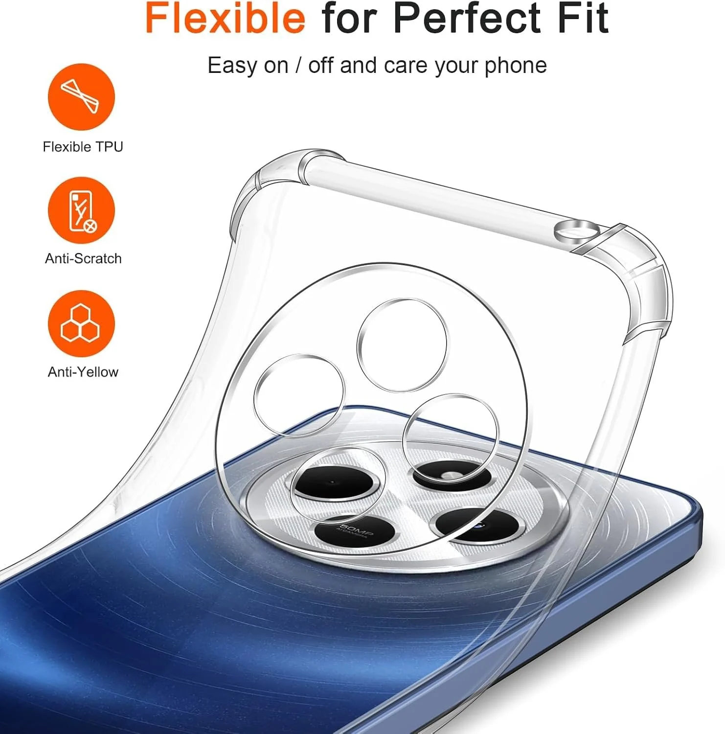 DL3 Mobilak Clear TPU Case for Xiaomi Redmi 14C 4G / Poco C75, Camera protection, Shock-absorbing protection, Scratch-resistant surface - Clear