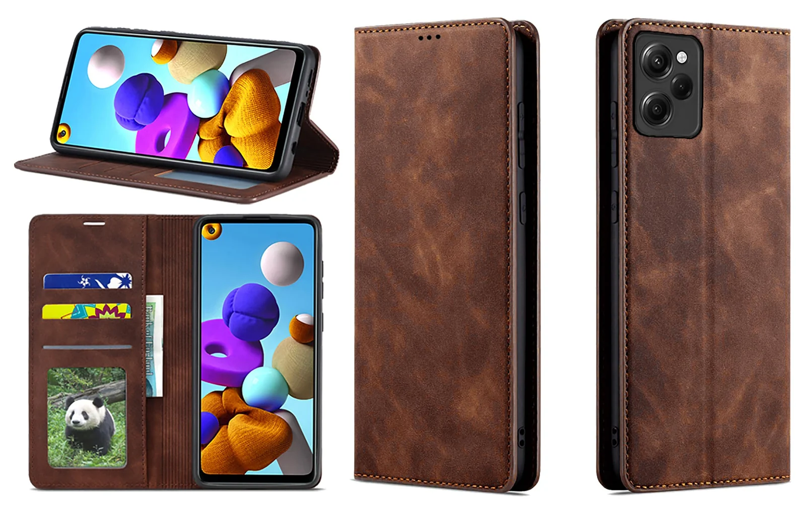 Dl3 Mobilak Premium PU Leather Flip Folio Case for Xiaomi Redmi Note 12 Pro 5G Case/Poco X5 Pro 5G, Magnetic Closure Protective Case Kickstand Card Cash Slot Shockproof Durable Wallet (Blue)