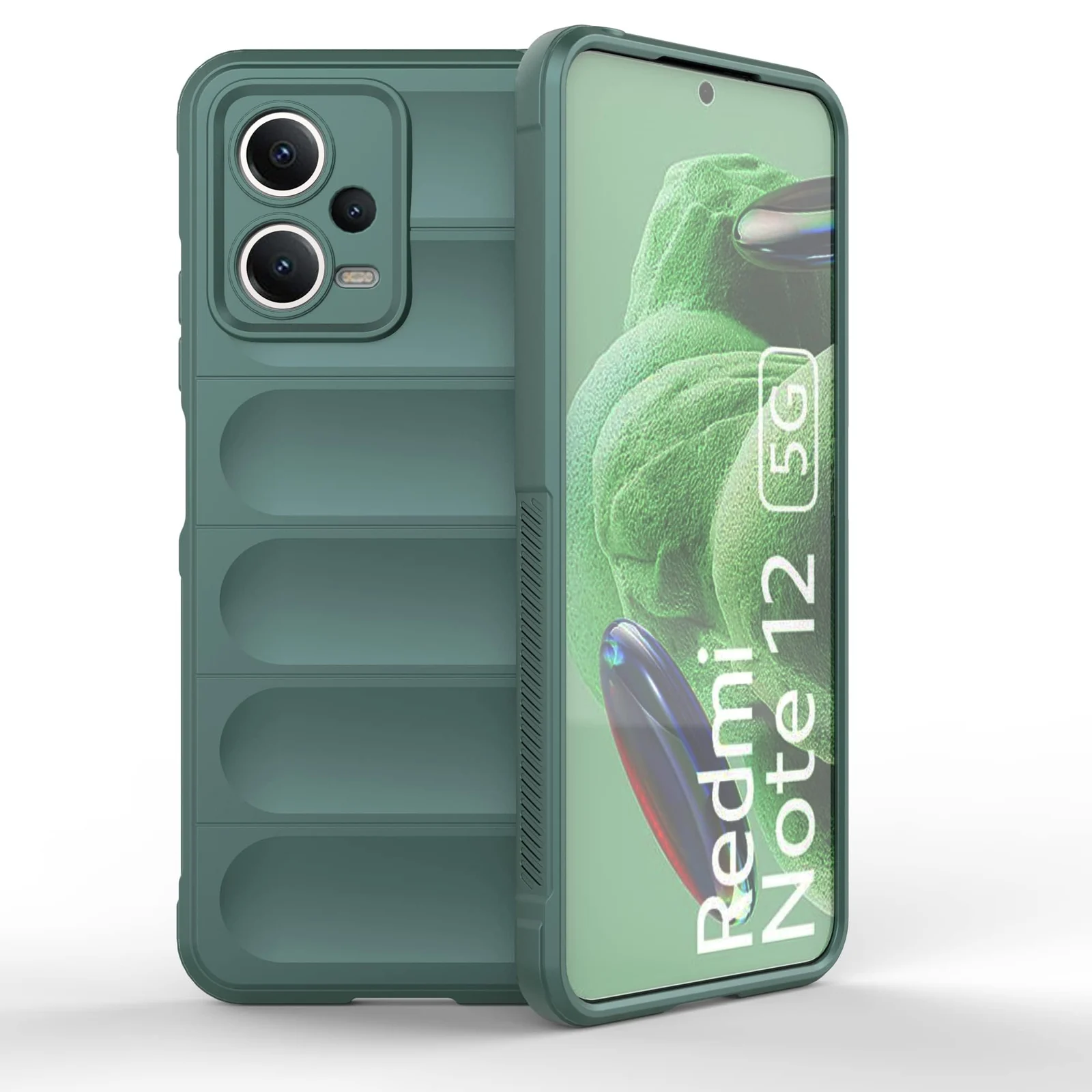 DL3 Mobilak Soft Silicone Protective Case for Xiaomi Redmi Note 12 5G / Poco X5 5G with Camera Protection and Shockproof Design - Green