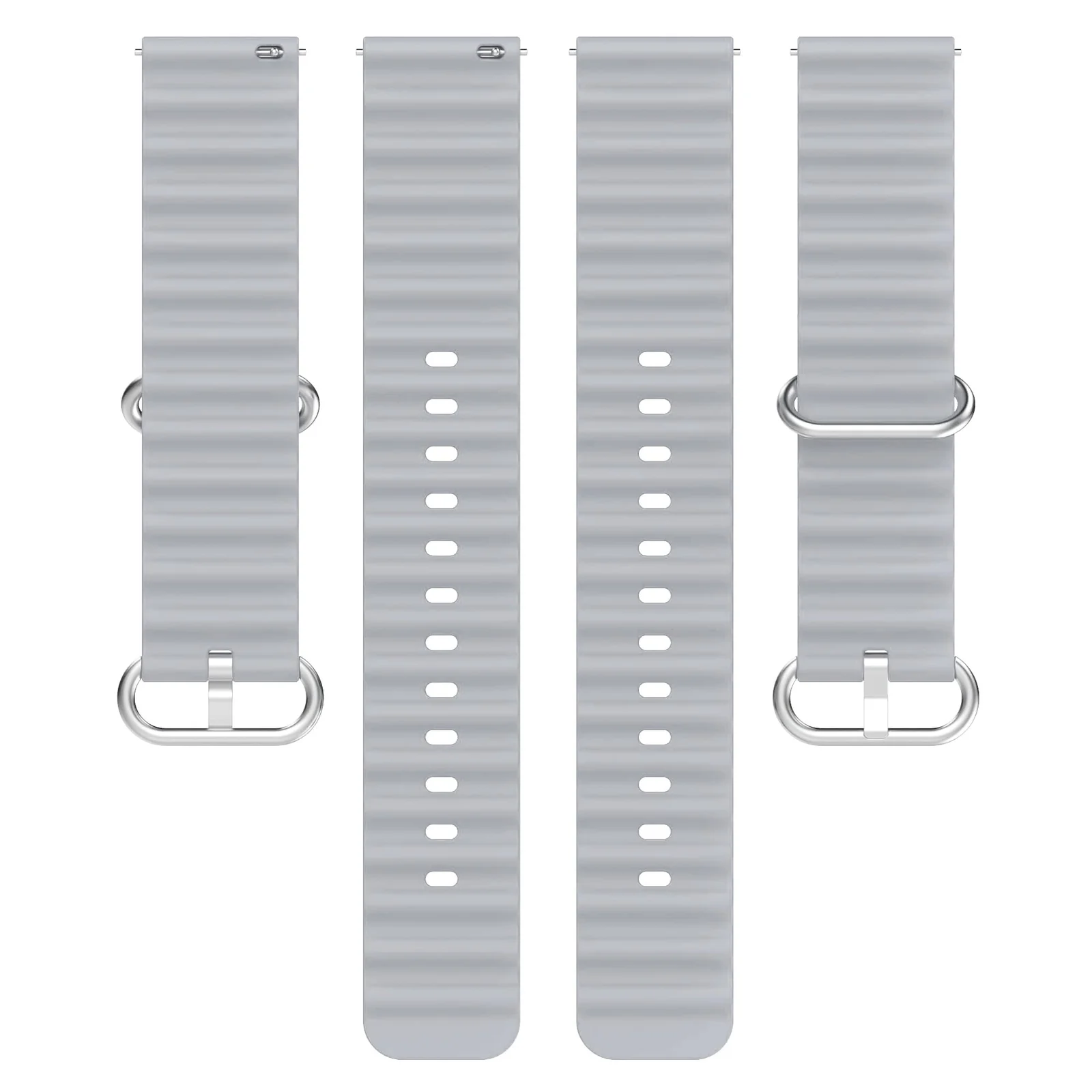 DL3 Mobilak 22mm Ocean Band for Samsung Galaxy Watch 3 45mm/Watch 46mm/Gear S3/For Huawei watch GT4 GT3 46MM/ Watch 3/4/GT2E/GT2 Pro/GT GT2 46MM/Amaz fit GTR 4/3/3Pro/2/2e, Adjustable Silicone Sport Loop Strap - Gray