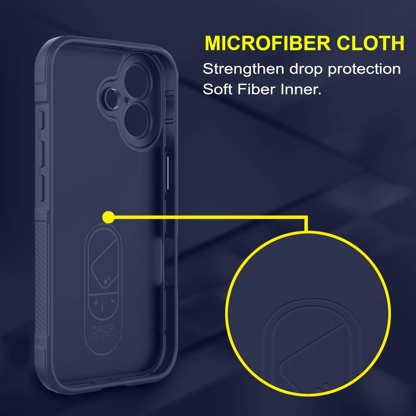DL3 Mobilak Silicone Case for iPhone 16+ Plus 6.7-Inch Heavy Duty Protective [Slim Fit] Shockproof Soft Flexible Protective Design Shock-Absorption TPU Cover With Camera Protection - Blue
