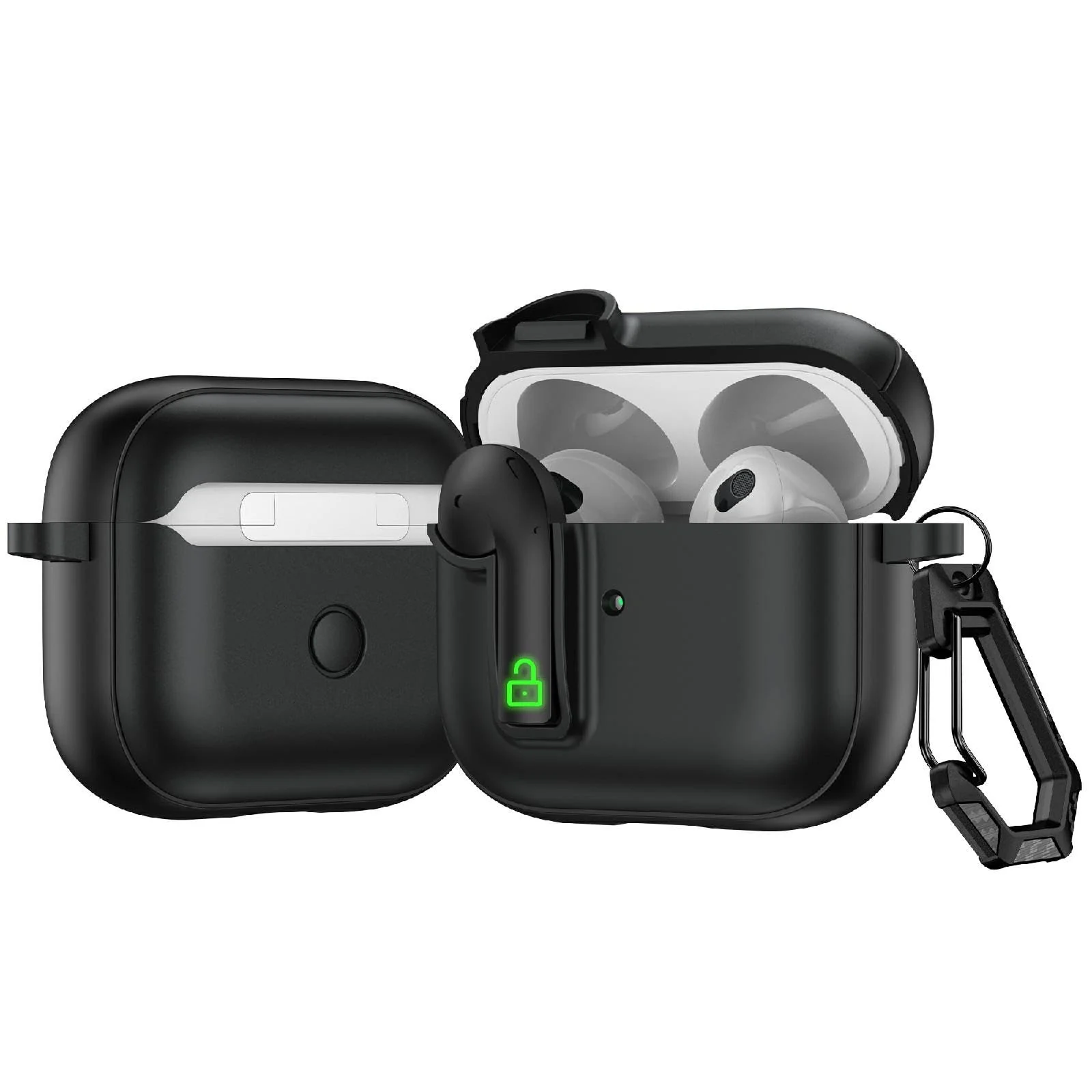 DL3 Mobilak Compatible with AirPods 3 Case with Lock, Cute AirPods 3rd Generation Case Cover, Shockproof Protective Cover for AirPod 3rd 2021 with Keychain
