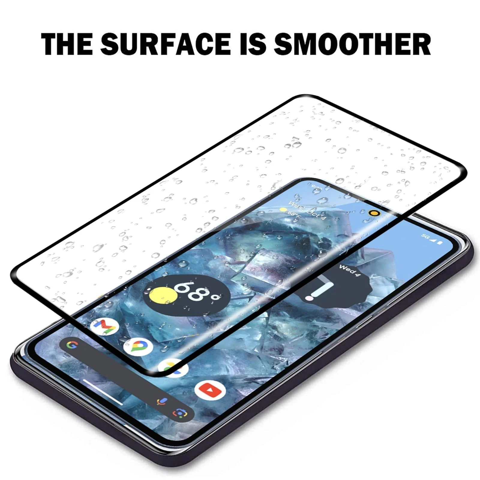 DL3 Mobilak Screen Protector for Google Pixel 8 Pro, Tempered Glass Screen Saver Premium HD Protective, Scratch Resistant, NO-Bubble, 9H Hardness, Full Coverage Film - Clear