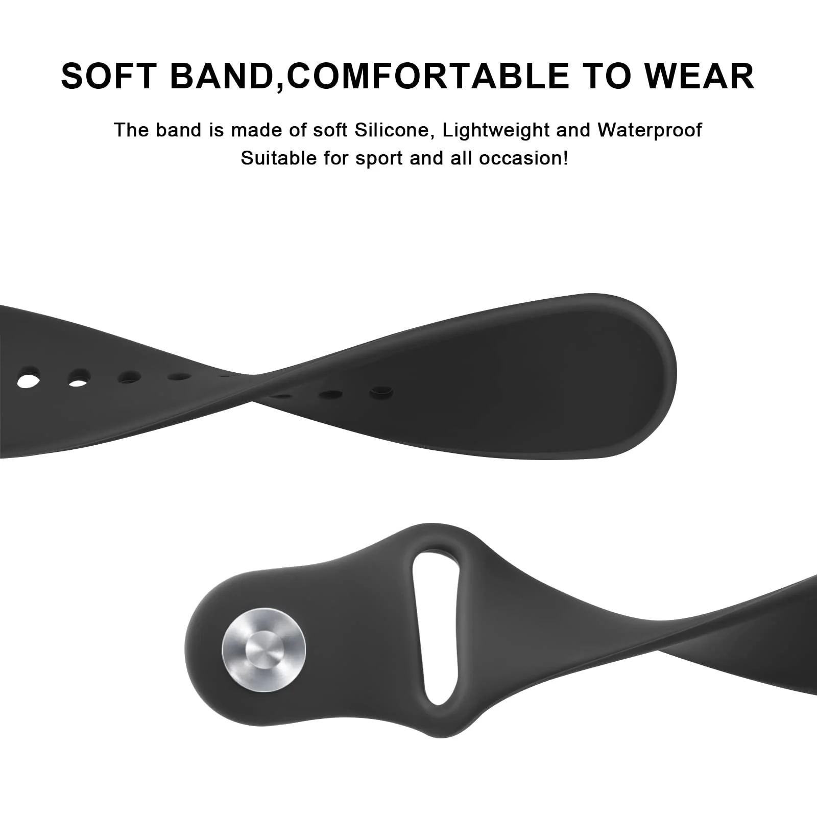 DL3 Mobilak Straps Compatible with Xiaomi Redmi Watch 5 Active/Redmi Watch 5 Lite Bracelets for Men Women, 22mm Soft Silicone Strap, Waterproof Adjustable Band Sports Replacement - Black