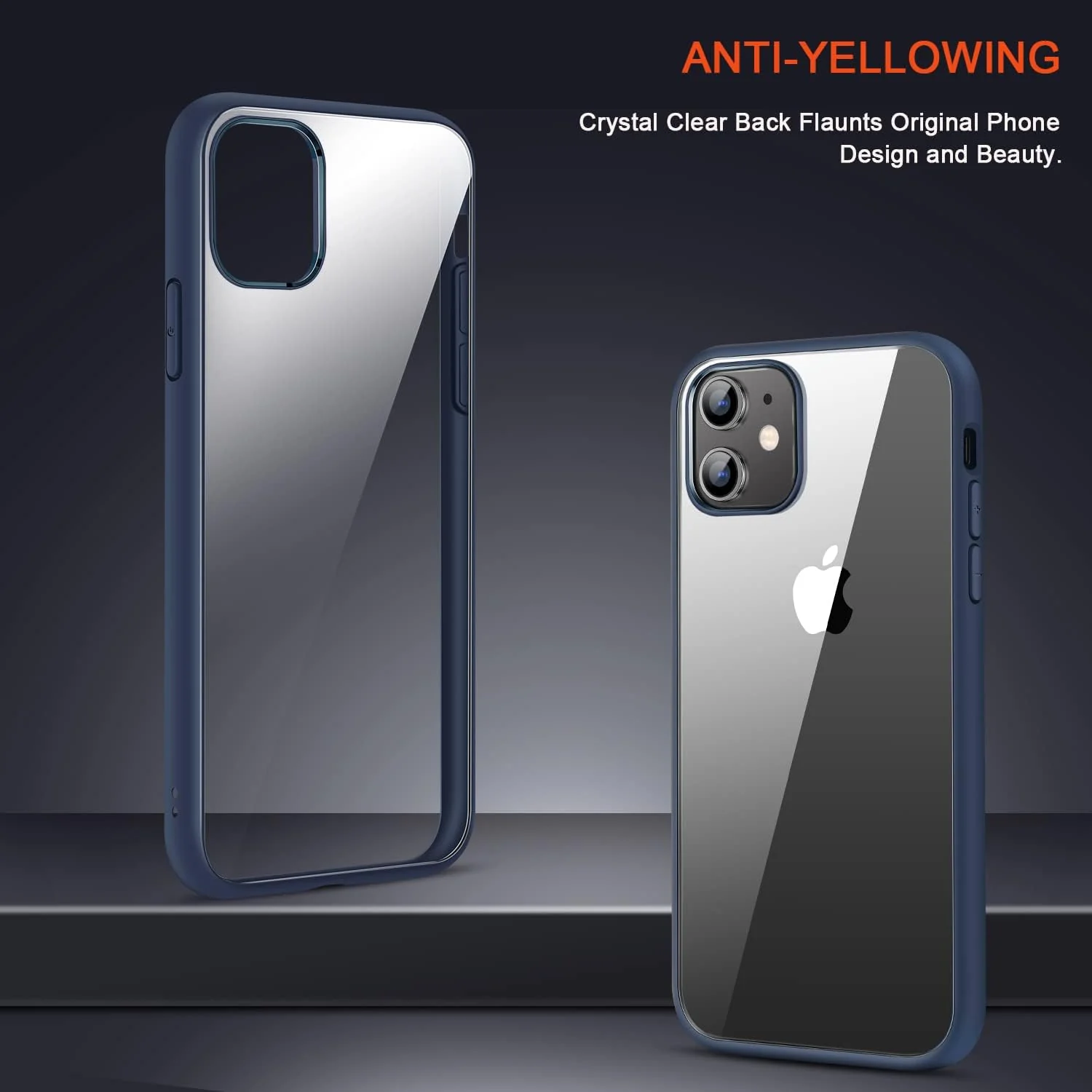 DL3 Mobilak Clear PC and TPU Protective Case for iPhone 11 with Shockproof Design and Anti-Yellowing Design - Blue