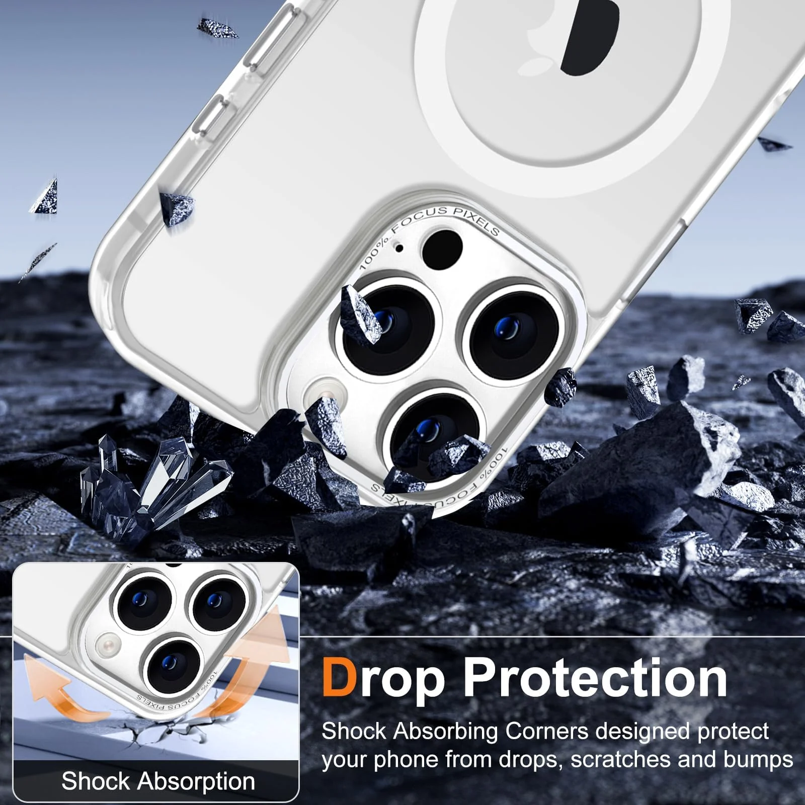 DL3 MOBILAK Protective Phone Case for Apple iPhone 16 Pro Max - White