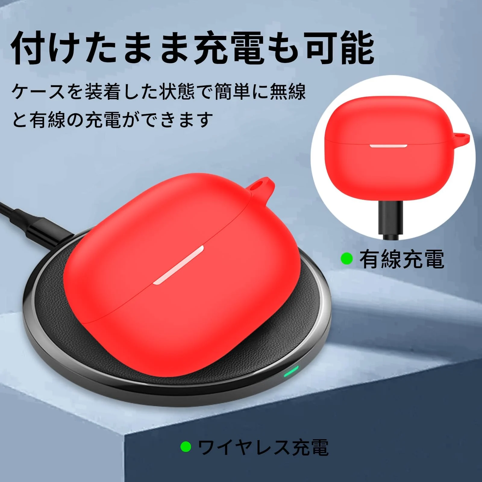 DL3 Mobilak Compatible with Xiaomi Redmi Buds 5 Pro Case Cover, Soft Silicone Shockproof Protective Skin Case for Xiaomi Redmi Buds 5 Pro Wireless Earbuds with Carabiner - Red