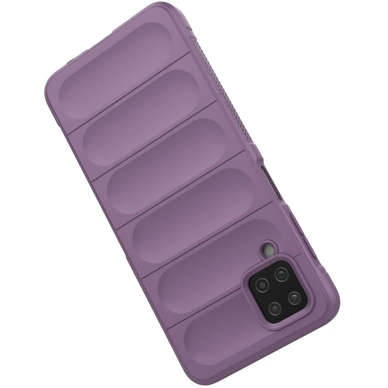 DL3 Mobilak Flexible Silicone and TPU Protective Case with Camera Protection for Samsung Galaxy A12 / M12 - Purple