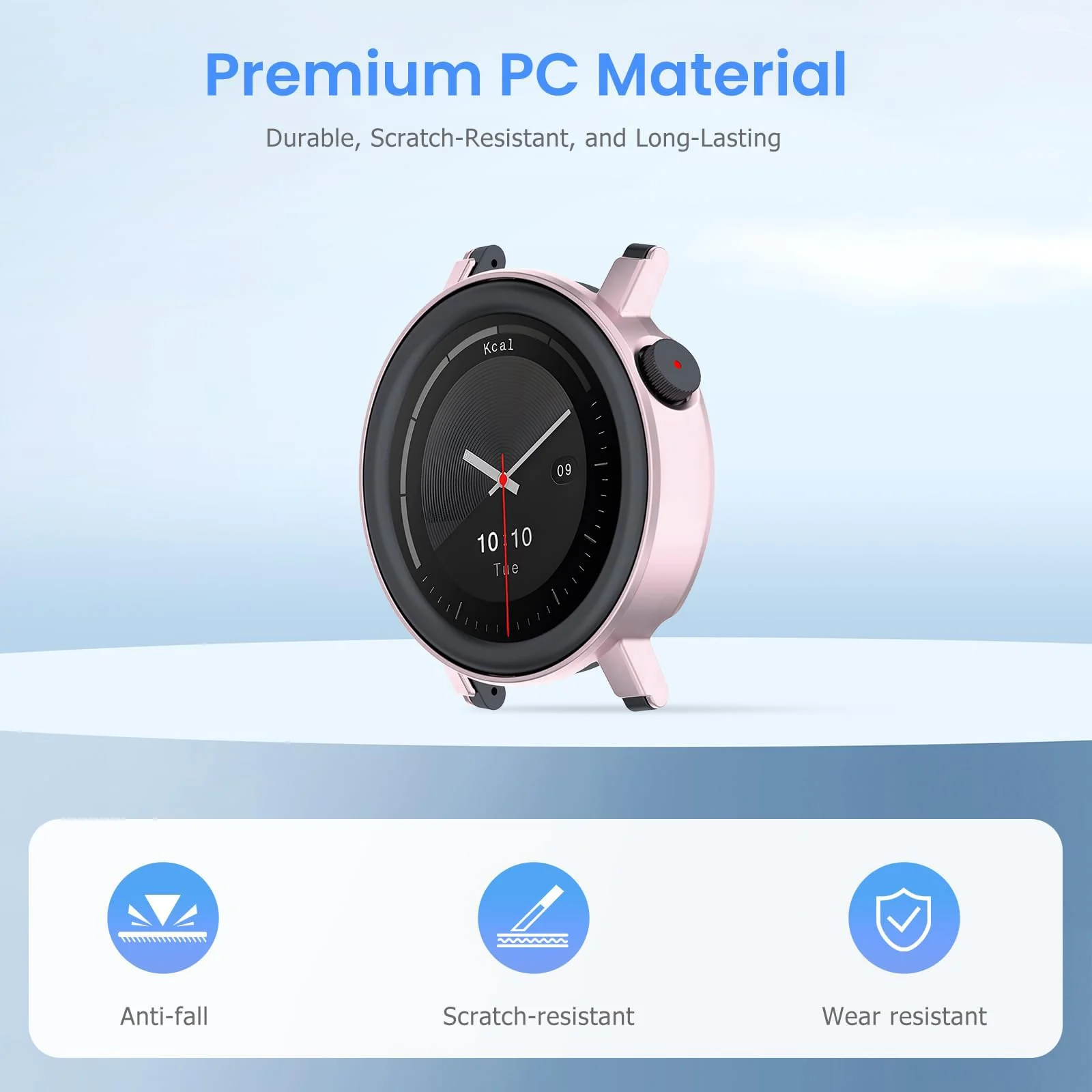 DL3 Mobilak Cover Compatible with CMF by Nothing Watch Pro 3, Hard PC Case, Half Pack Protection, Case Compatible with CMF by Nothing Watch Pro 3 - Pink
