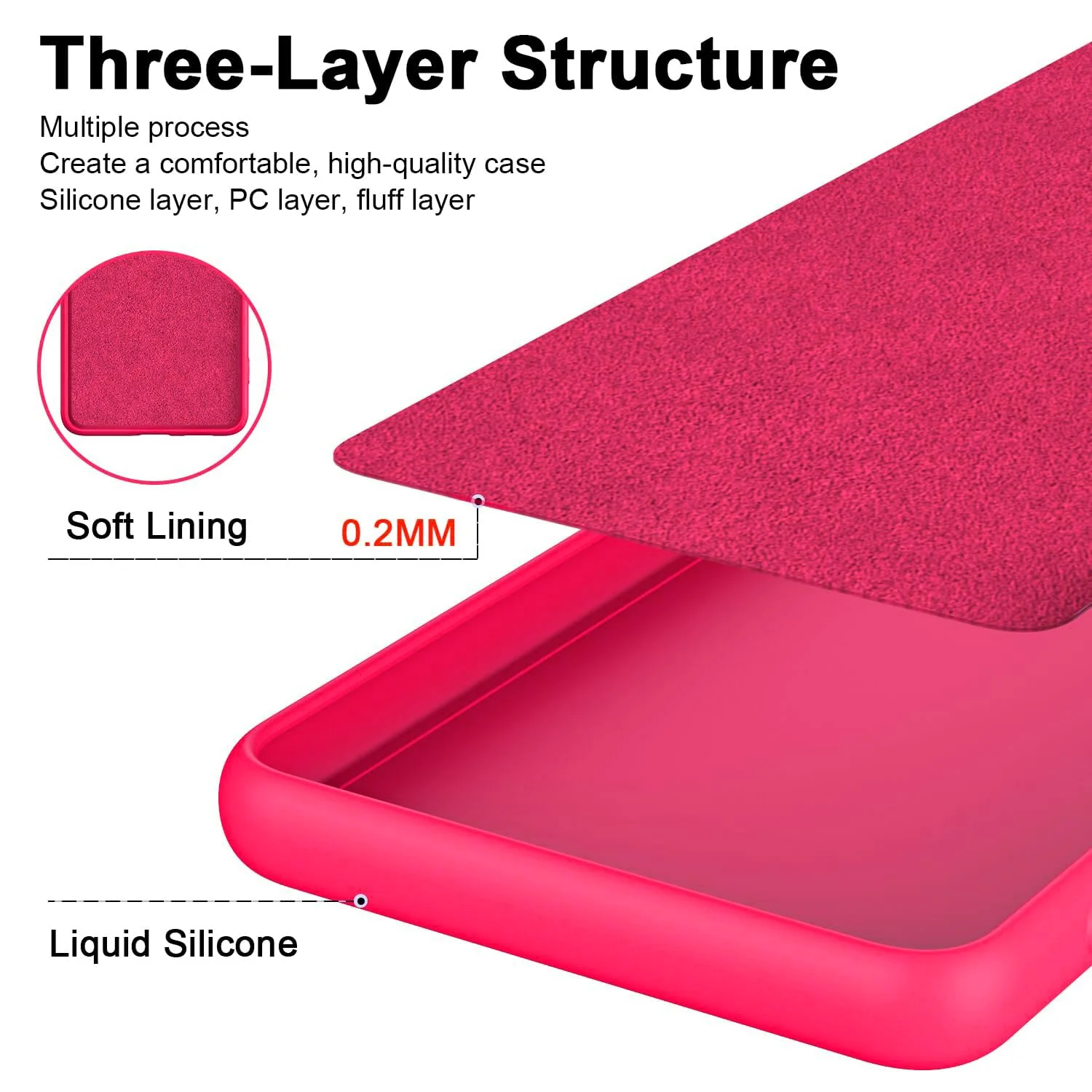 DL3 Mobilak Honor X9a Case, Soft Flexible Silicone Gel Rubber Bumper Cover, Full Body Shockproof Protective Phone Case - Hot Pink