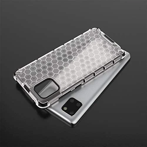 DL3 Mobilak Honeycomb Protective Case for Samsung Galaxy Note 10 Lite / A81, Shock-absorbing protection, Transparent design, Slim, lightweight profile - Clear