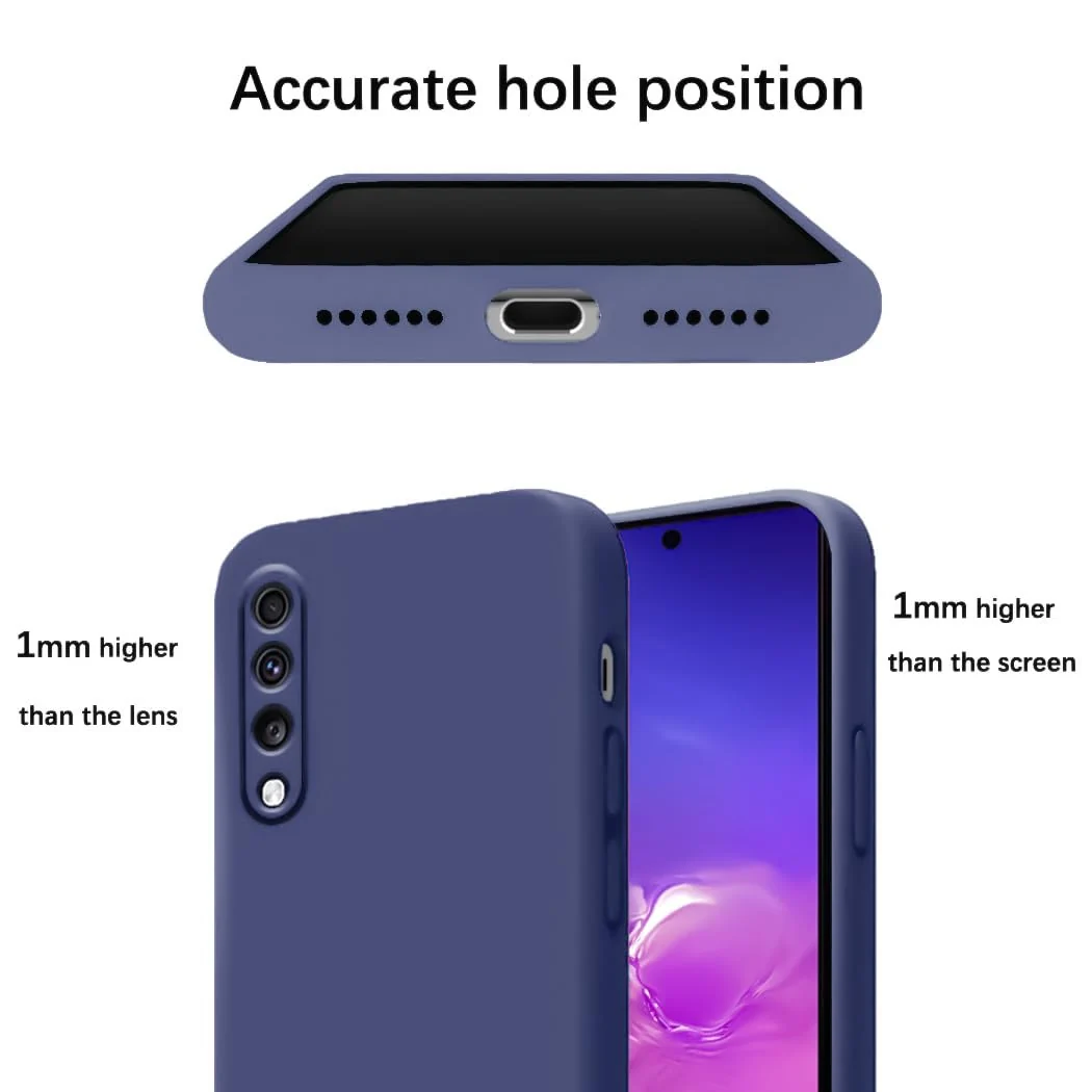 DL3 Mobilak Silicone Protective Case for Samsung Galaxy A70 / A70s, Shock-absorbing protection, Scratch-resistant surface, Soft microfiber lining - Blue 1