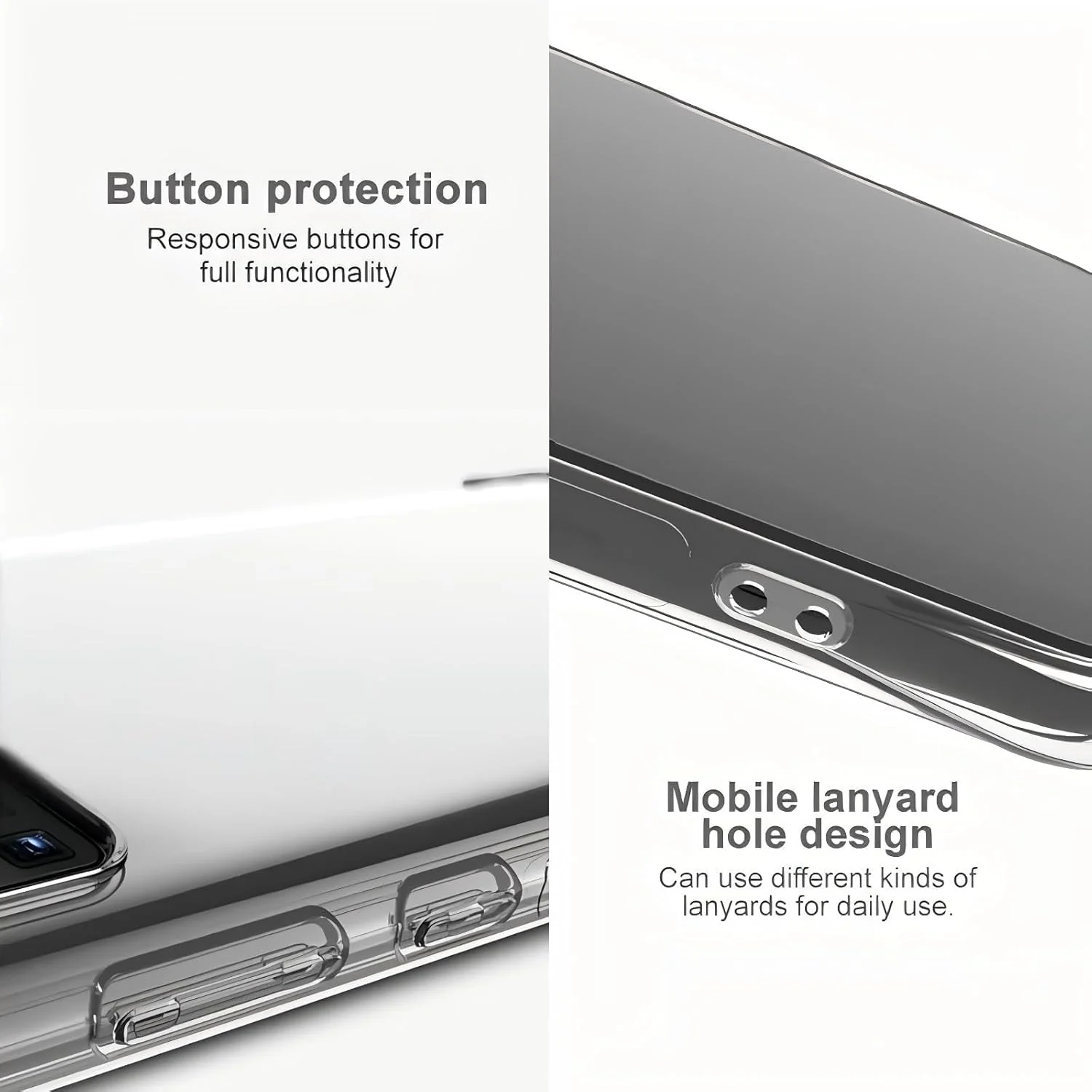 DL3 Mobilak Case Compatible with Tecno Camon 40 Pro 4G, Cover SiliconeTransparent TPU Gorilla Anti-shock Protector Camera Shockproof Corners - Clear