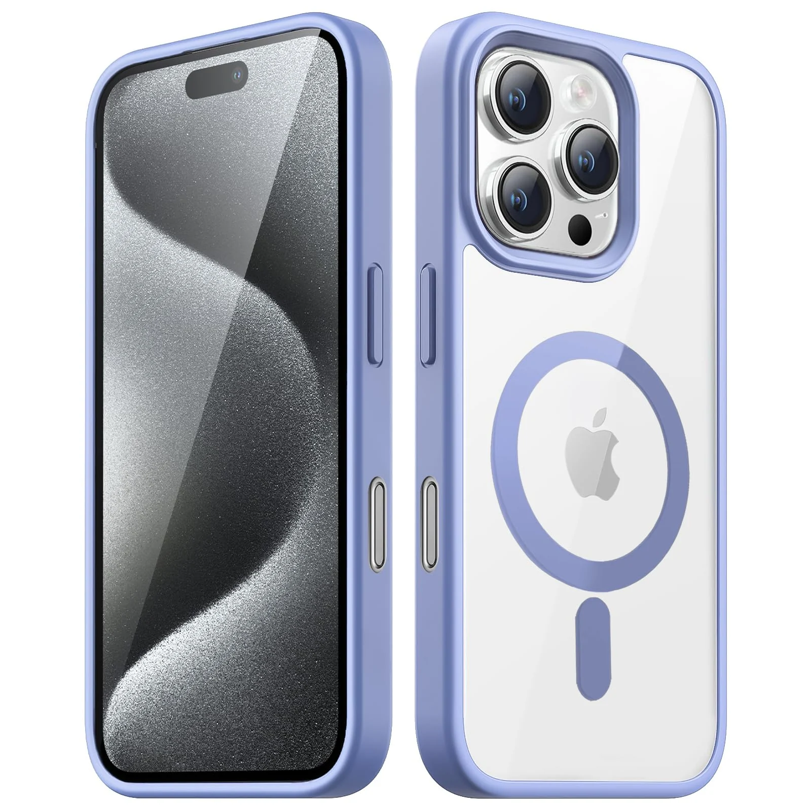 DL3 Mobilak Clear MagSafe-Compatible Magnetic Case for iPhone 16 Pro with Military-Grade Protection - Sierra Blue