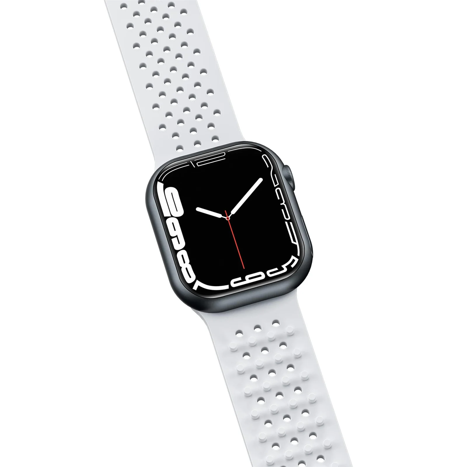 DL3 Mobilak Soft Silicone Band For Apple Watch Ultra Bands 49mm 45mm 44mm 42mm, Sport Replacement Wristband No Clasps for iWatch Series 8 ultra 7 6 5 4 SE 3 2 Women Men, Waterproof Strap - White