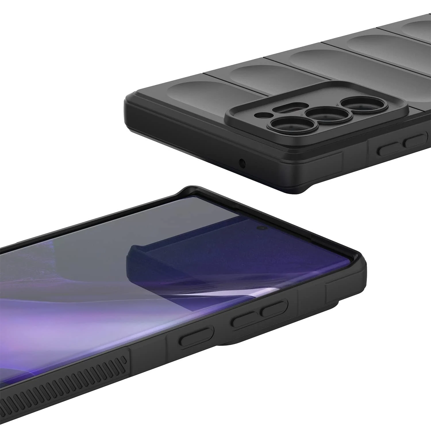 DL3 Mobilak Flexible Silicone and TPU Protective Case with Camera Protection for Samsung Galaxy Note 20 Ultra - Black