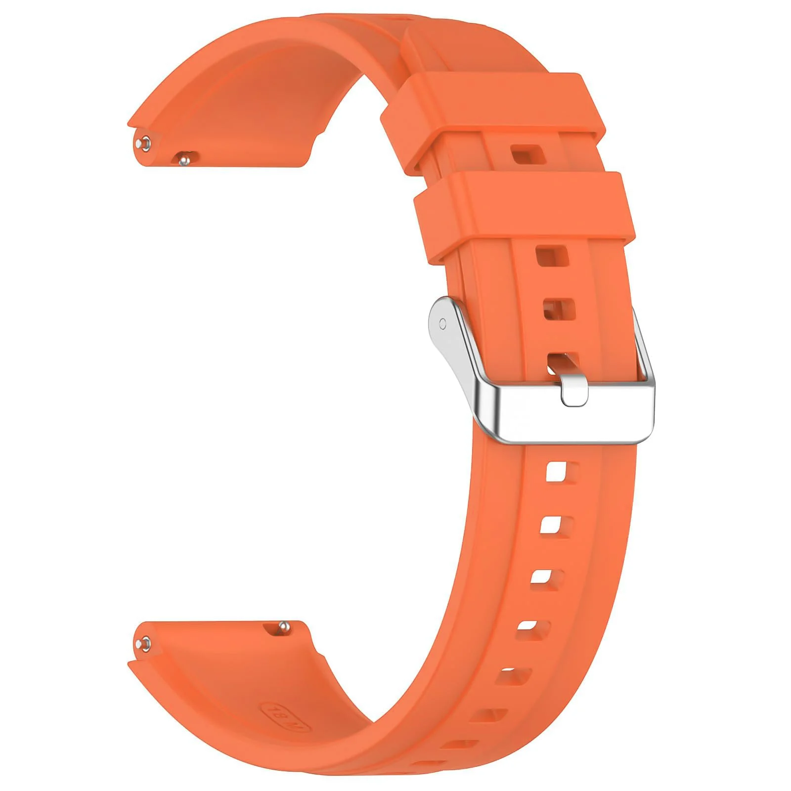 DL3 Mobilak Strap Compatible with Huawei Watch GT5 Pro 42mm / GT5 41mm / GT4 41mm / Garmin Venu 3S / Forerunner 265S / Fossil Women's Gen 6, 18mm Soft Silicone Replacement Bands - Orange