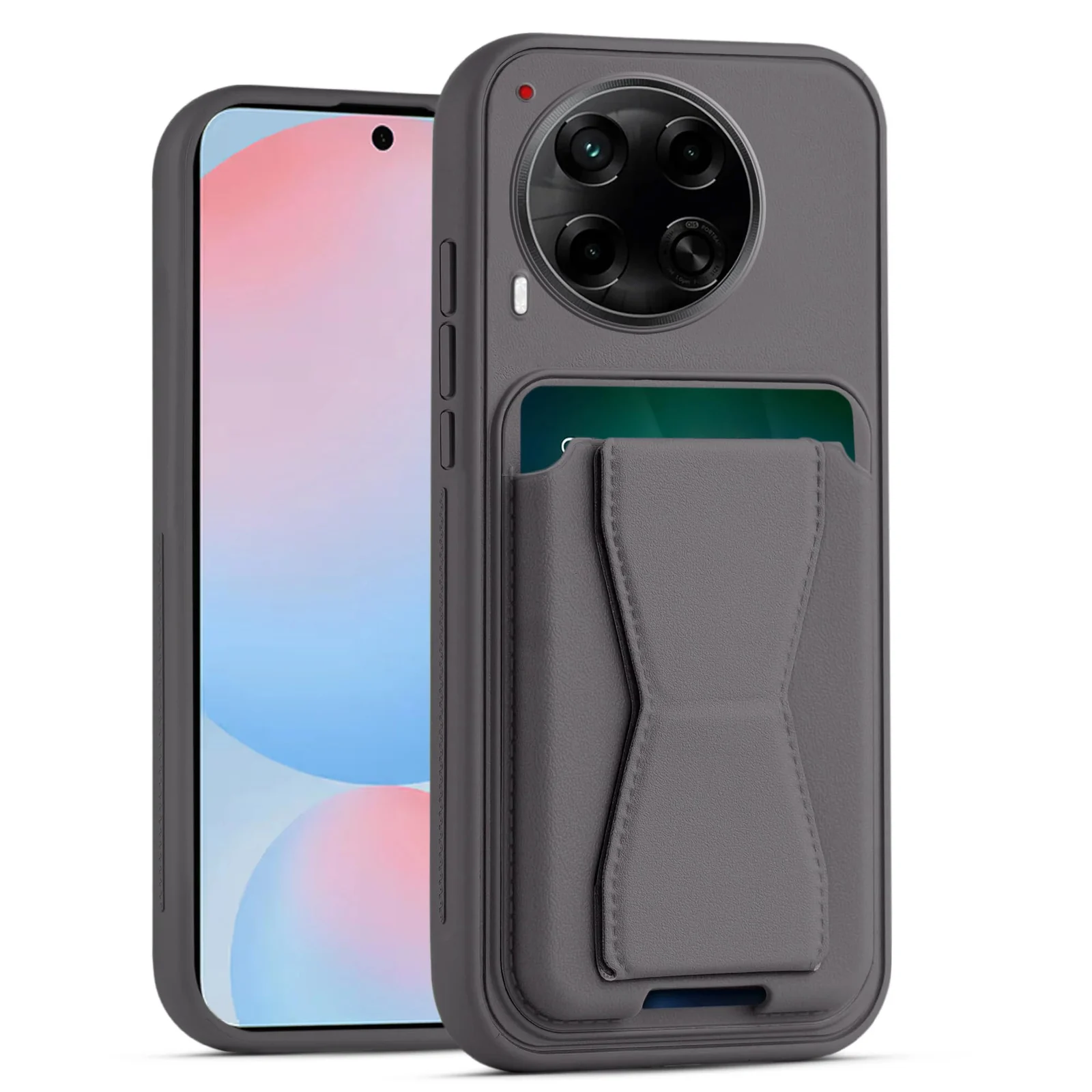 DL3 Mobilak Leather Wallet Case Compatible with Tecno Camon 30 4G, Leather Back Cover With TPU Frame, Shockproof Protective Phone Case with Card Holder Stand