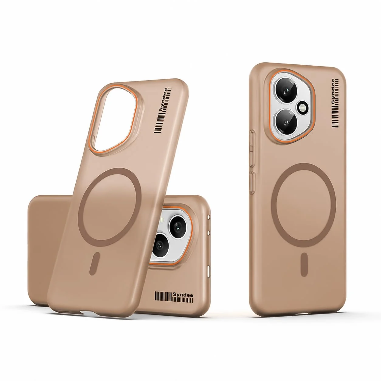 DL3 Mobilak Case Back Cover for Honor 400 5G Case, Sleek Frosted Translucent Back Only Compatible with Wireless Magnetic Accessories | Anti-Scratch Shockproof Phone Case - Brown