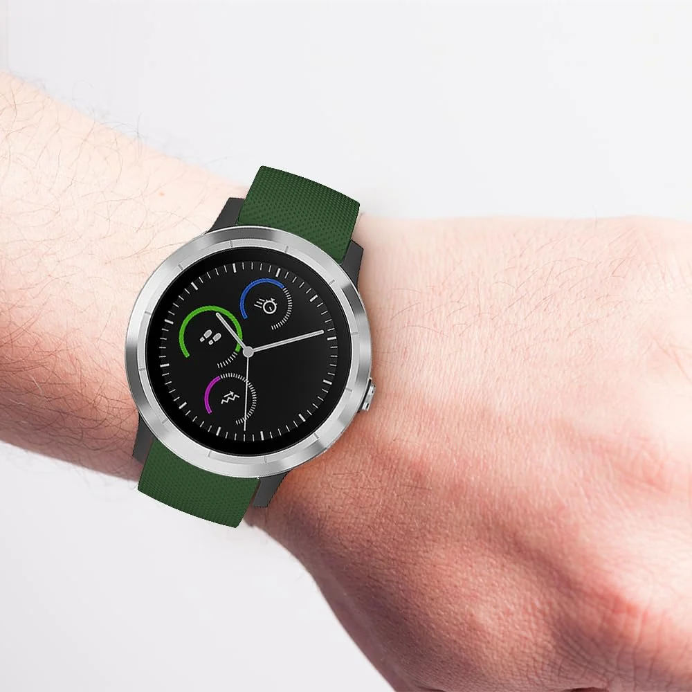 DL3 Mobilak Silicone Buckle Band 22MM Strap For Xiaomi Redmi Watch 5 Active/5 Lite/Samsung Galaxy Watch 3 45mm/Watch 46mm/Gear S3/For Huawei watch GT5 GT4 GT3 GT2 GT 46MM/GT2E/GT2 Pro/GT 3 Pro/GT5 Pro - Green