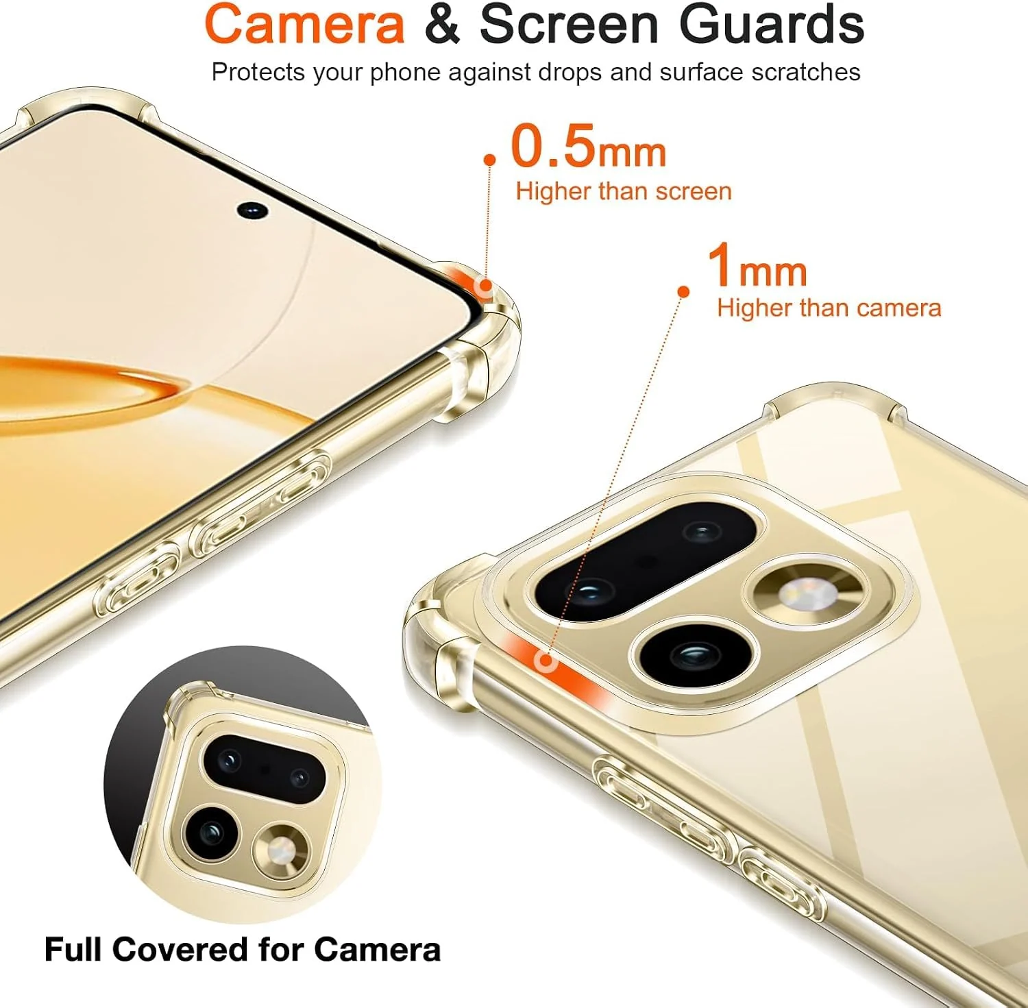 DL3 MOBILAK Clear Soft TPU Phone Case for Realme 16 Pro Plus and 16 Pro Plus 5G - Clear
