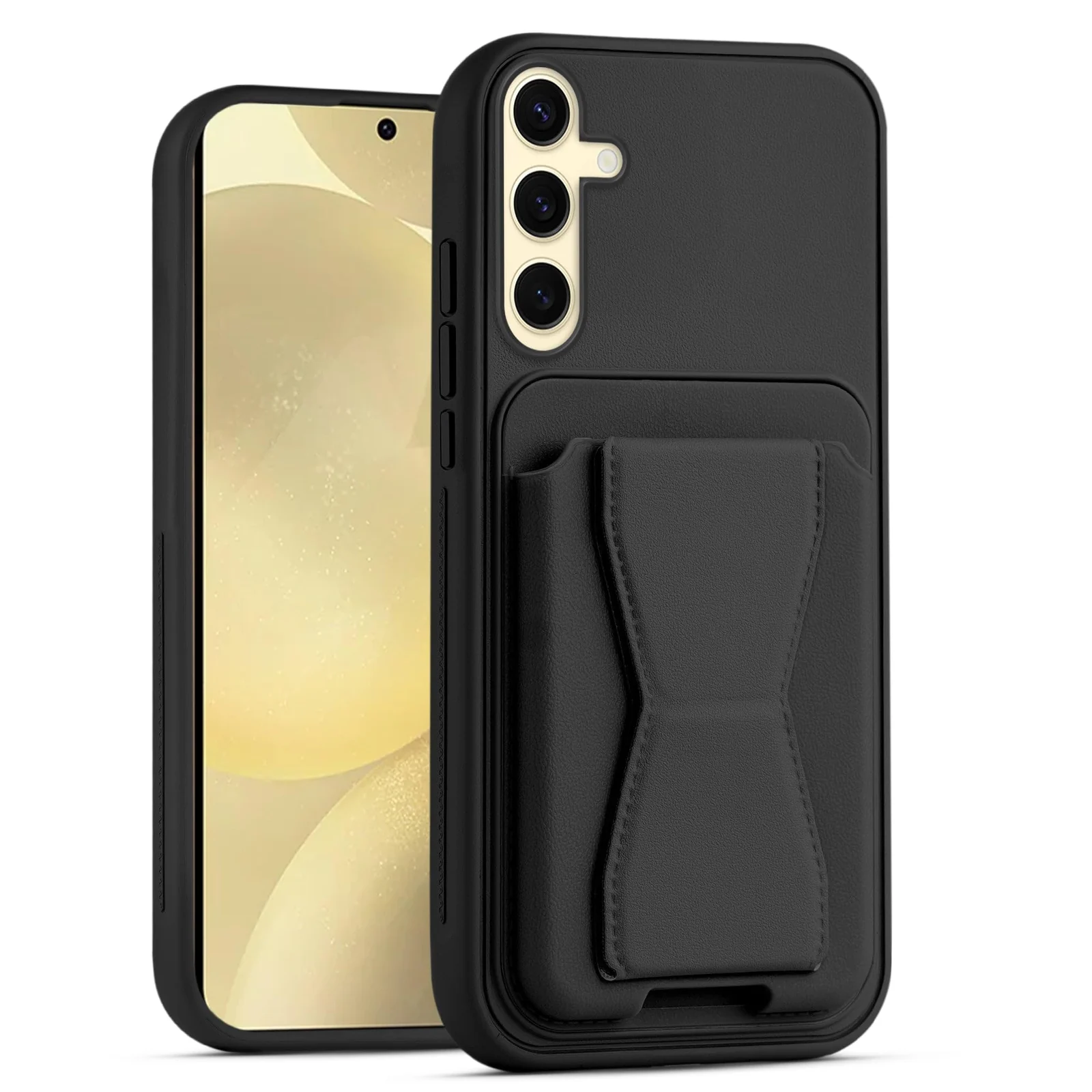 DL3 Mobilak Leather Wallet Case with Card Slot for Samsung Galaxy A17 / A26 5G with Camera Protection and Shockproof Design - Black