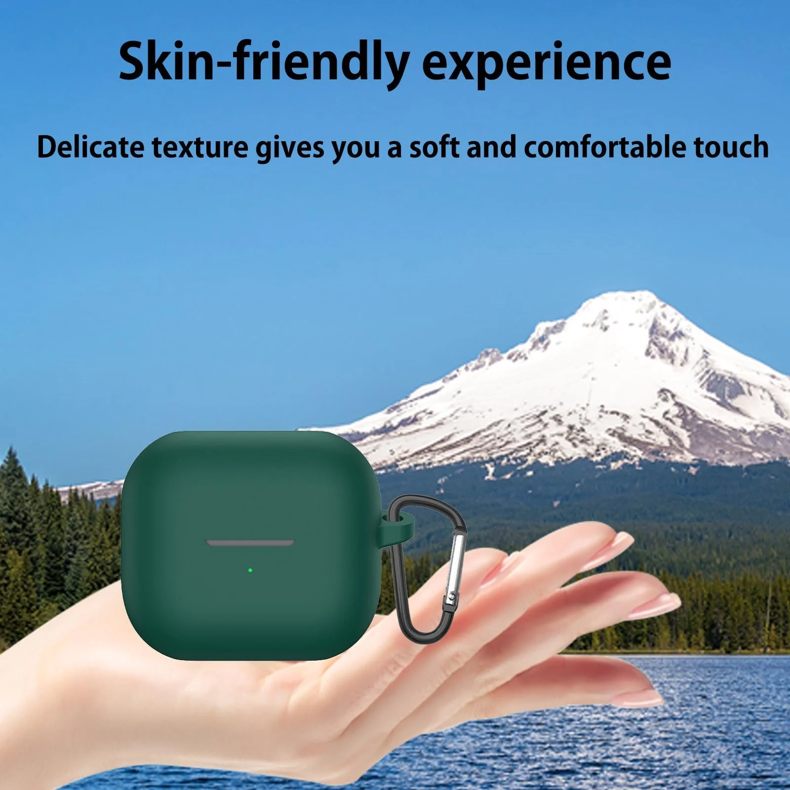 DL3 Mobilak Compatible with Samsung Galaxy Buds 3 Pro/Buds 3 Case Cover, Soft Silicone Shockproof Protective Case Wireless Earbuds with Carabiner, Front LED Visible - White