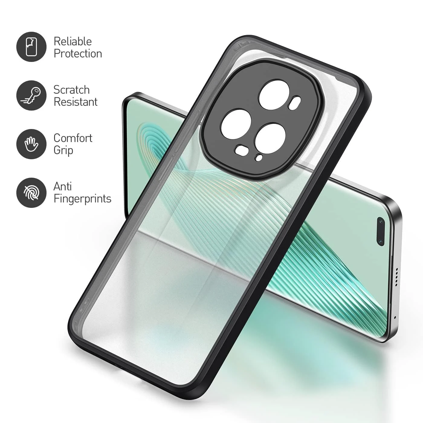 DL3 Mobilak Clear Protective Case for Nothing Phone 2A / 2A Plus - Black