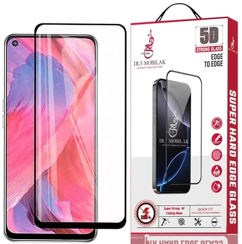 DL3 Mobilak for OPPO A55 4G Tempered Glass Screen Protector, 9H Hardness Anti-Scratch Tempered Glass flim, Case Friendly, Anti-Scratch - Clear