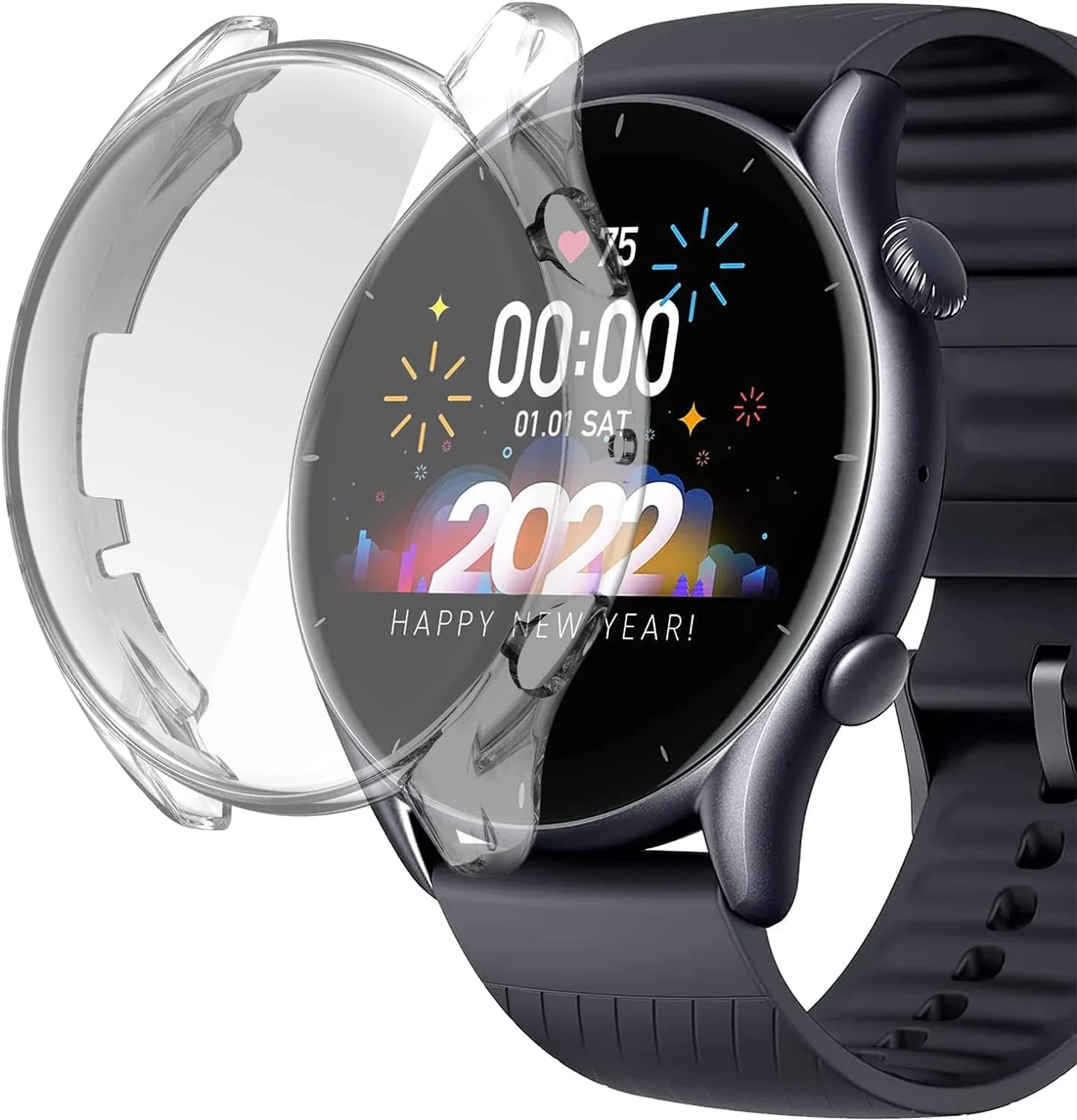 DL3 Mobilak Case Compatible with Amazfit GTR 3/3 pro Case All-Around Screen Protector Watch Soft TPU Shockproof Cover Slim Guard Thin Bumper Shell Protector