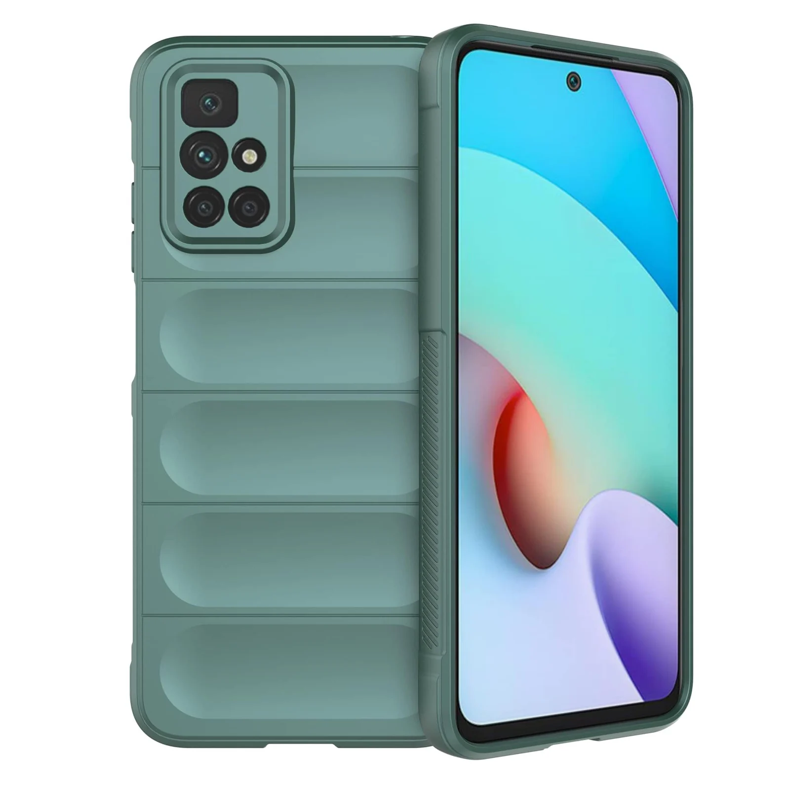 DL3 Mobilak Flexible Silicone and TPU Protective Case with Camera Protection for Xiaomi Redmi 10 4G / Redmi 10 2022 - Green