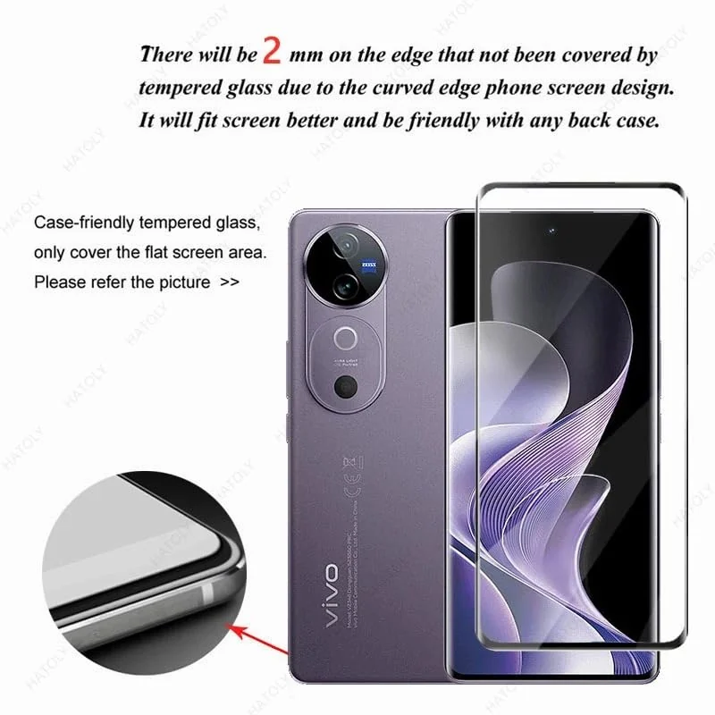DL3 Mobilak Screen Protector for vivo V40 / vivo V40 Pro, Tempered Glass Screen Saver Premium HD Protective, Scratch Resistant, NO-Bubble, 9H Hardness, Full Coverage Film - Clear