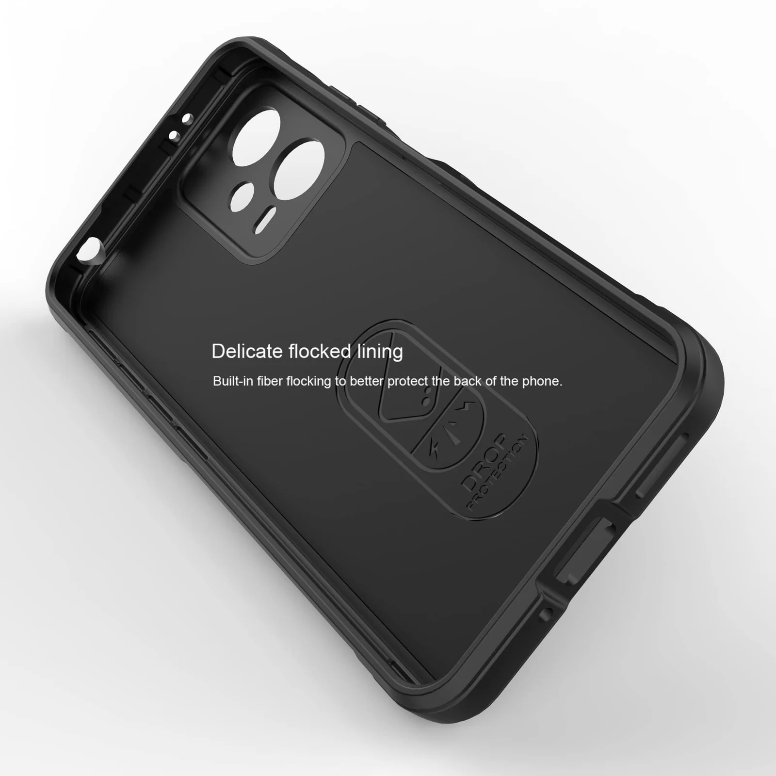 DL3 Mobilak Rugged Protective Case for Xiaomi Redmi Note 12 5G / Poco X5 5G, Camera protection, Shock-absorbing protection, Non-slip grip - Dark Gray
