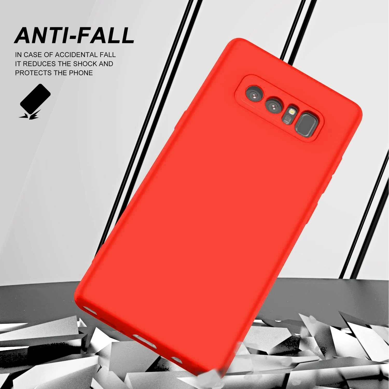 DL3 Mobilak Liquid Silicone Protective Case for vivo V27e / vivo S16e with Microfiber Lining and Shockproof Design - Red