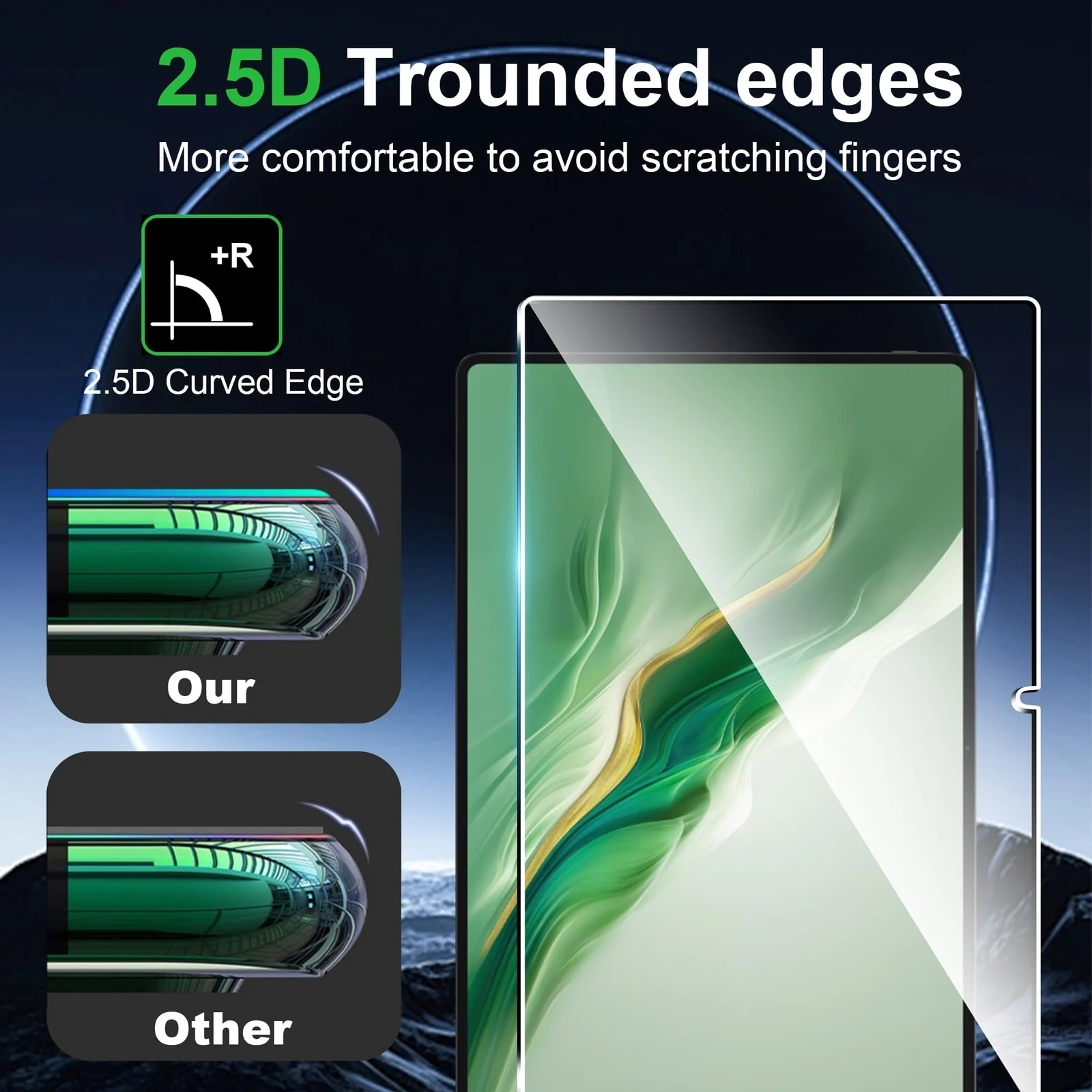 DL3 Mobilak Screen Protector For Honor MagicPad 2 / Honor Magic Pad 2 12.3 Inches Tempered Glass Film [HD Crystal ] [Easy Installation] [Scratch Resistant] [9H Hardness] - Clear