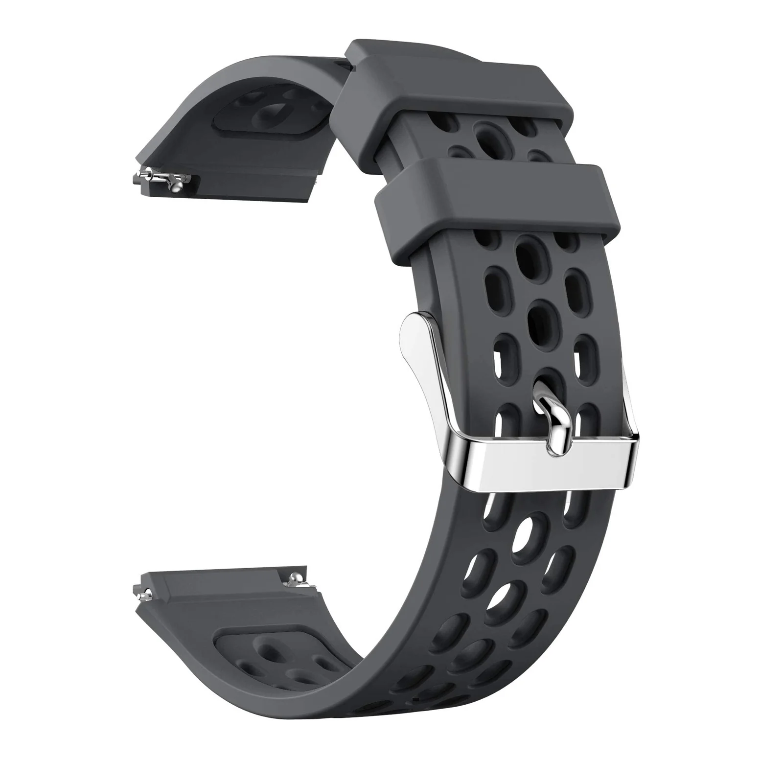 DL3 MOBILAK Strap Replacement Bands Compatible with 22MM Huawei Watch GT2E Bands,Adjustable Accessory Soft Silicone Sport Wristband for Women Men - Grey