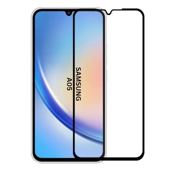 DL3 Mobilak 5D Full Glass Screen Protector For Samsung Galaxy A05s / A05 5D. Black Frame - Clear