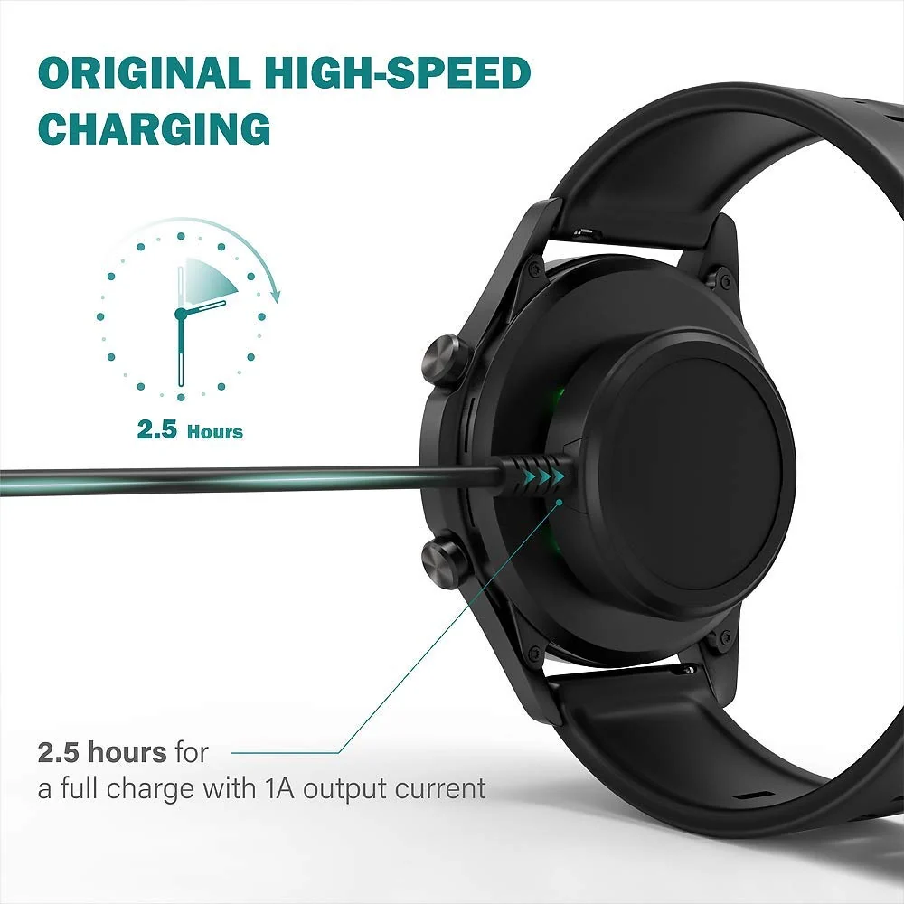 DL3 Mobilak Charger Compatible with Huawei Watch GT/GT2 42mm 46mm/GT 2e Smart Watch, USB Charging Dock Cable for Honor Watch Magic/Magic 2/Watch Dream/Watch GS Pro - Black
