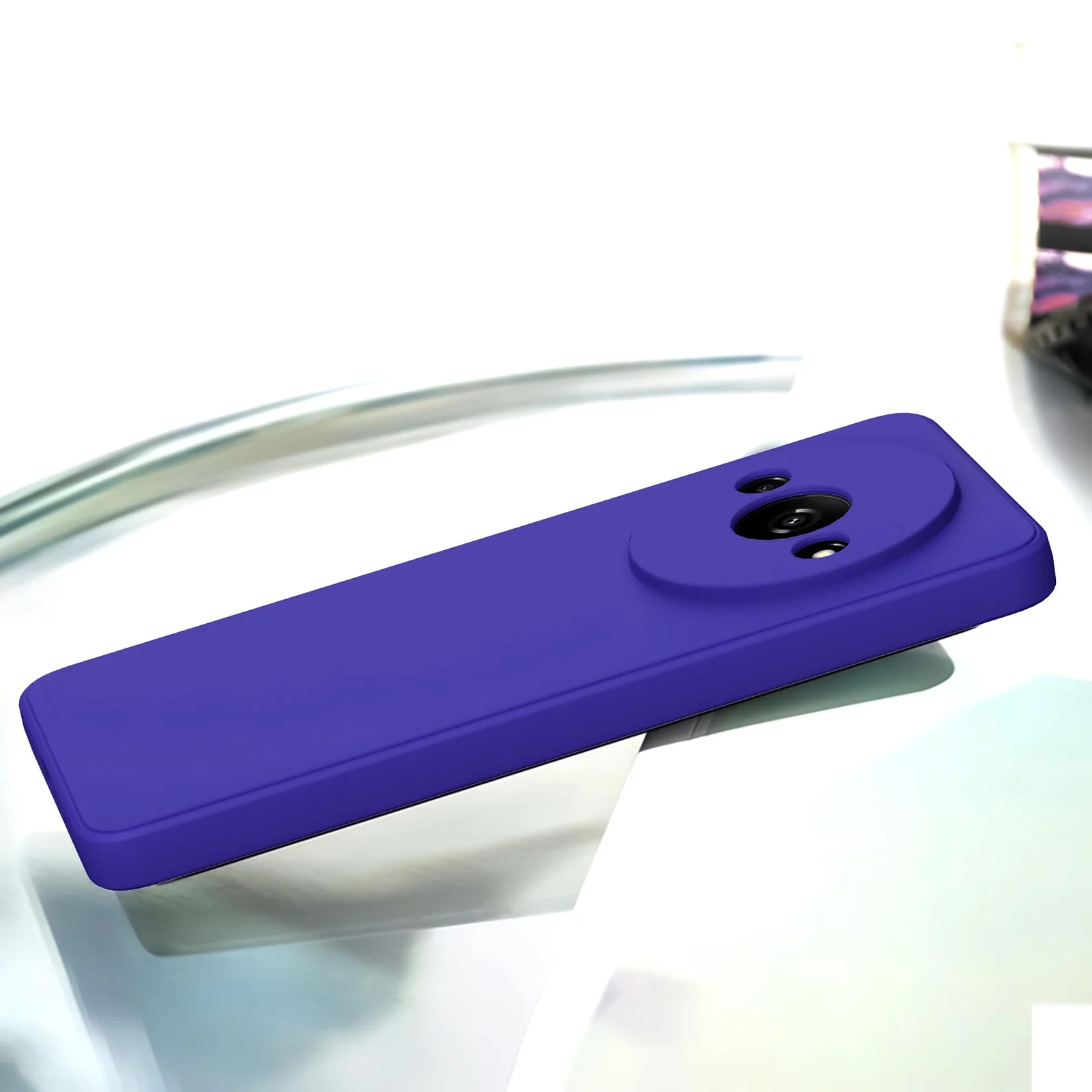 DL3 Mobilak Liquid Silicone Case for Xiaomi Redmi A3, Shock-absorbing protection, Scratch-resistant surface, Soft microfiber lining - Pepsi